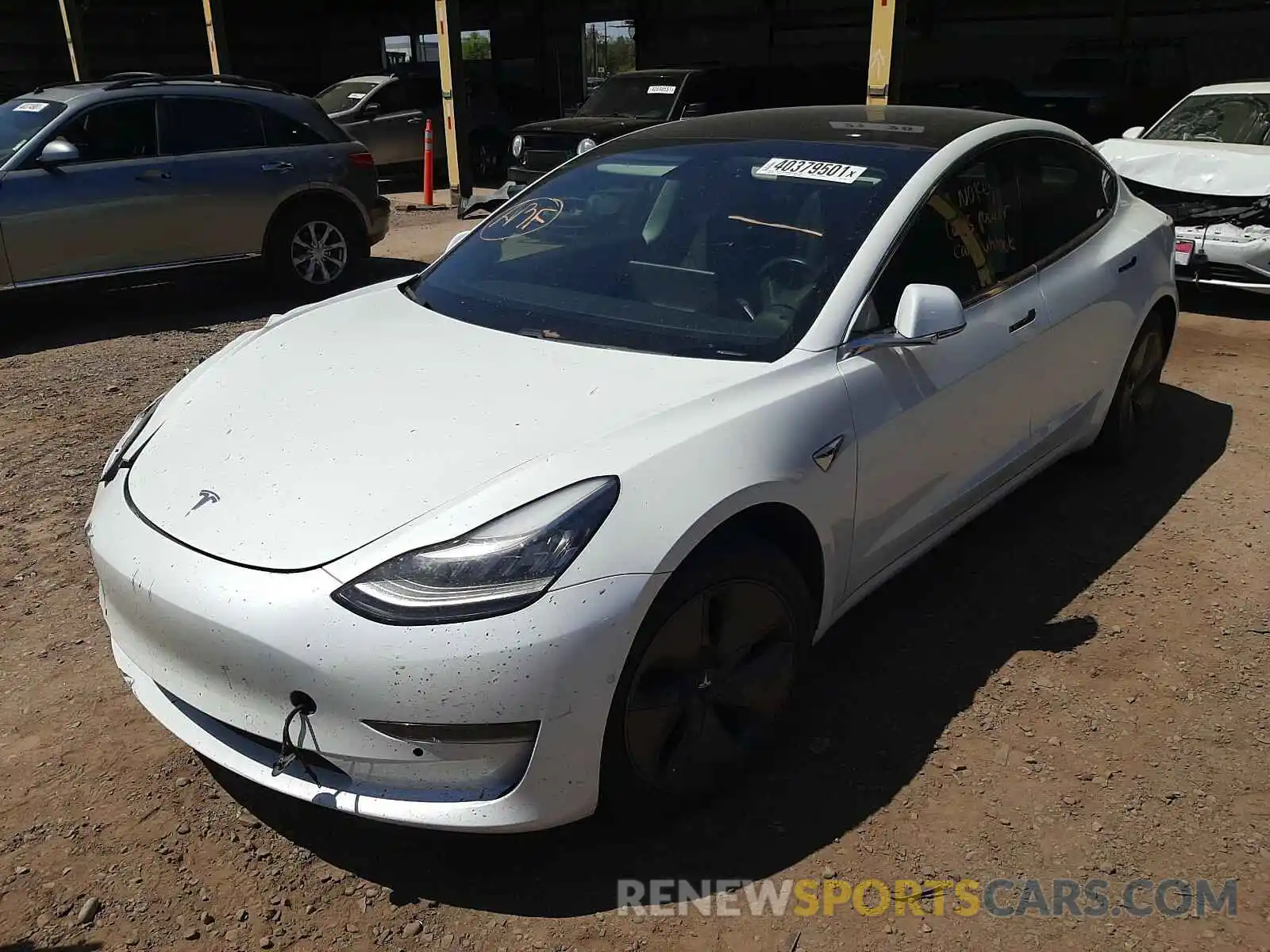 2 Photograph of a damaged car 5YJ3E1EA1KF401695 TESLA MODEL 3 2019