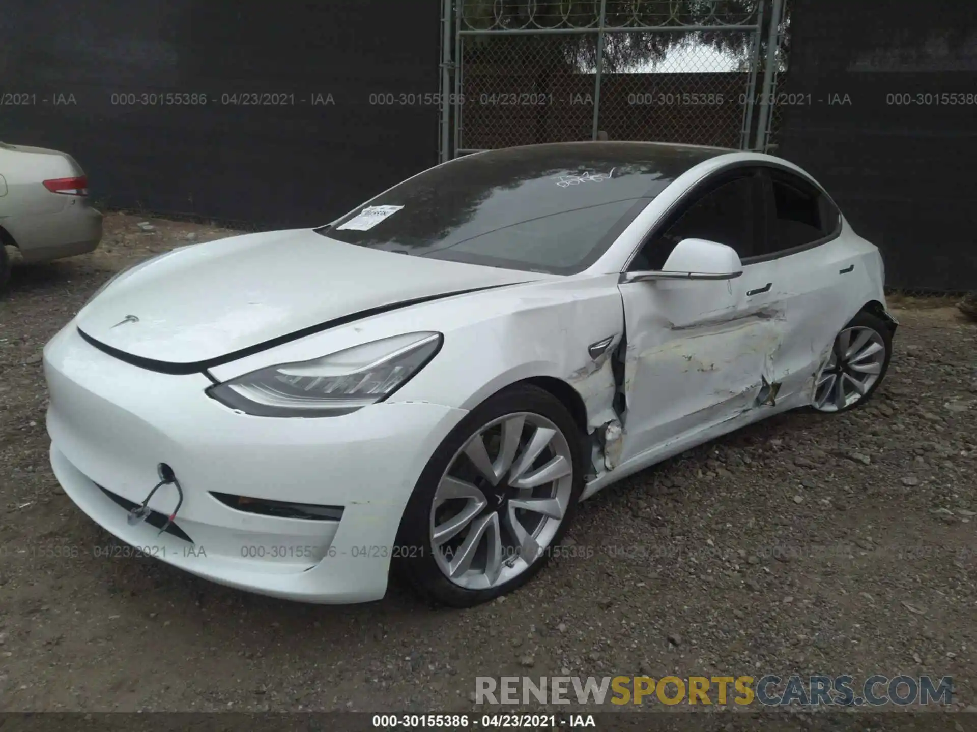 2 Photograph of a damaged car 5YJ3E1EA1KF402426 TESLA MODEL 3 2019