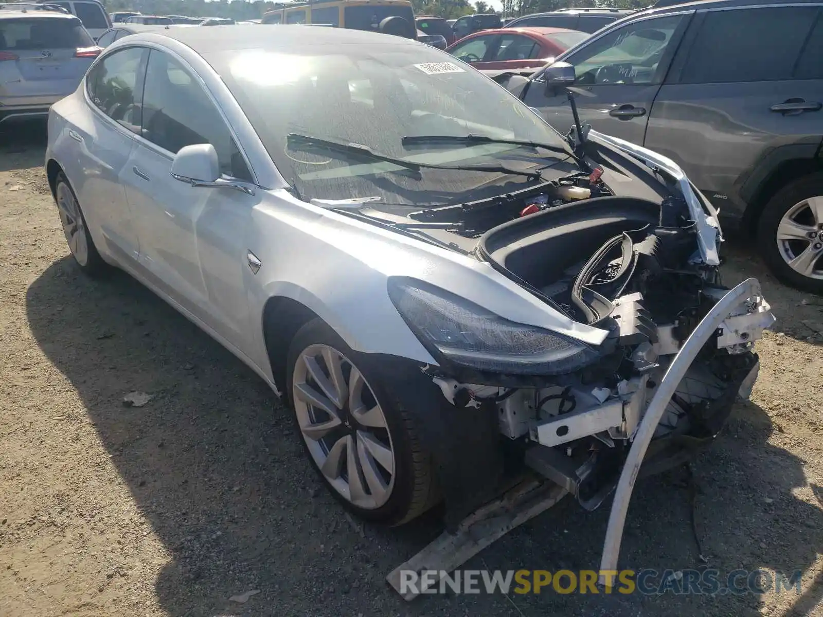 1 Photograph of a damaged car 5YJ3E1EA1KF402460 TESLA MODEL 3 2019