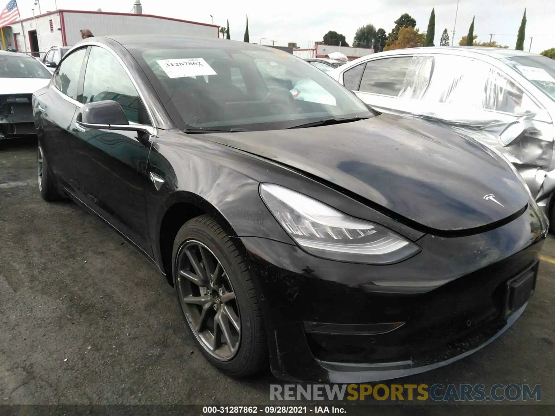 1 Photograph of a damaged car 5YJ3E1EA1KF410087 TESLA MODEL 3 2019