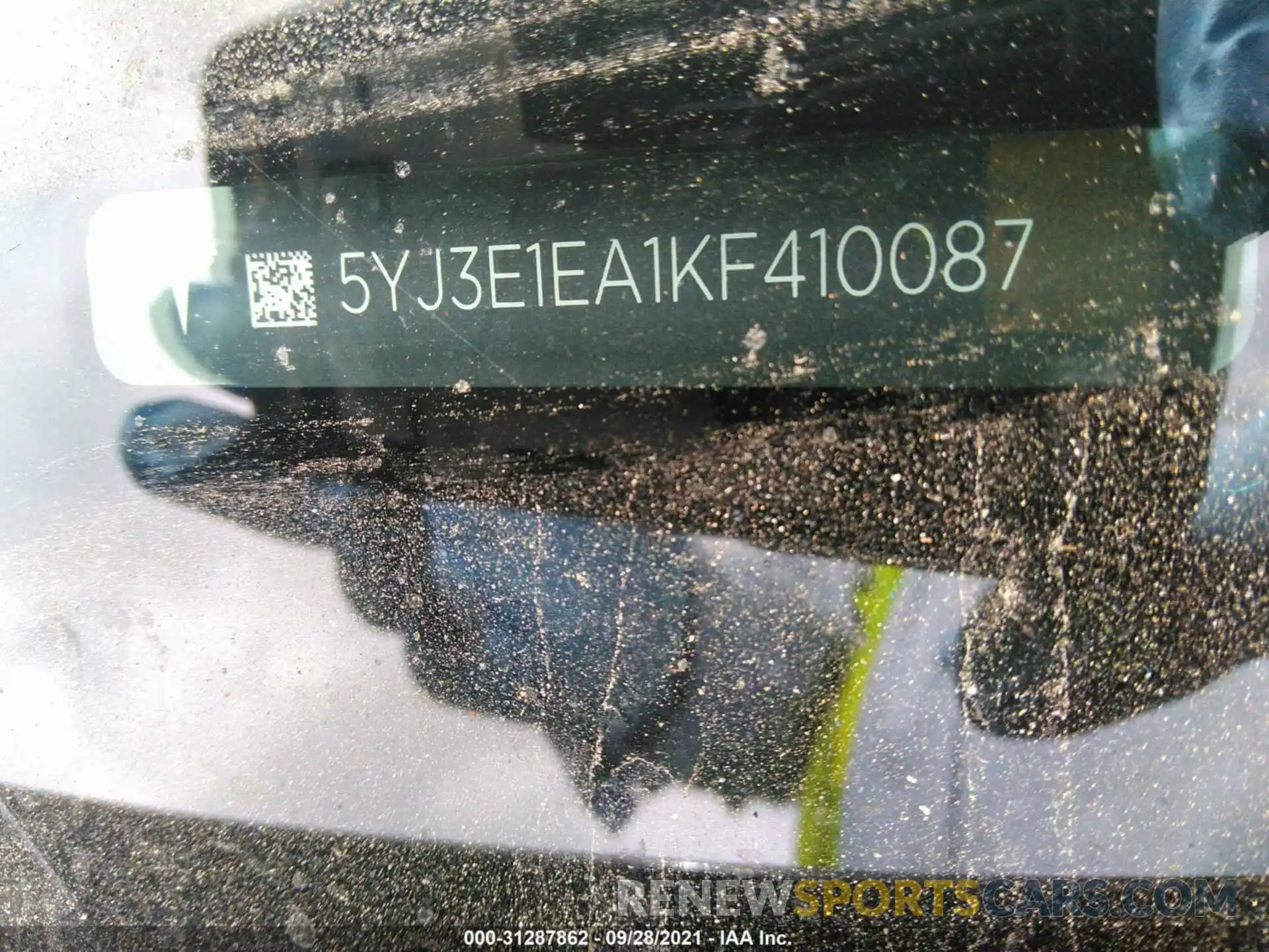 9 Photograph of a damaged car 5YJ3E1EA1KF410087 TESLA MODEL 3 2019