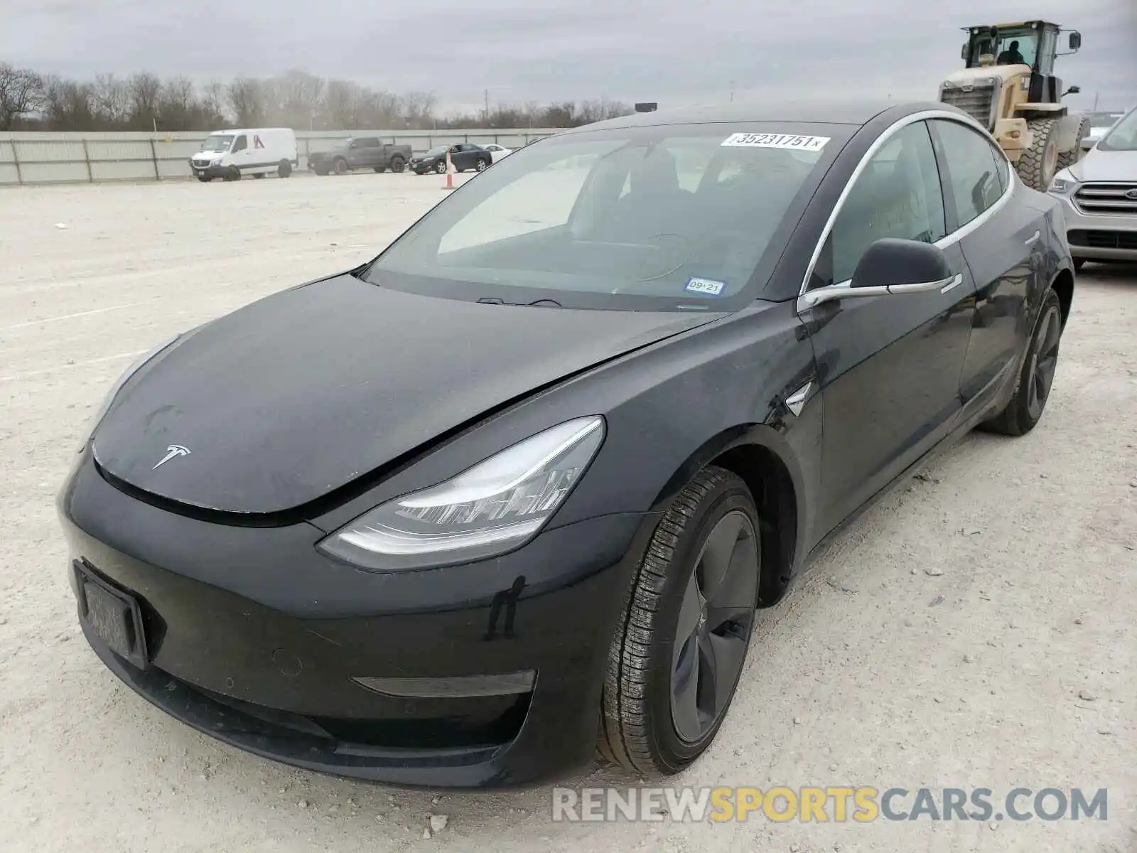 2 Photograph of a damaged car 5YJ3E1EA1KF410638 TESLA MODEL 3 2019