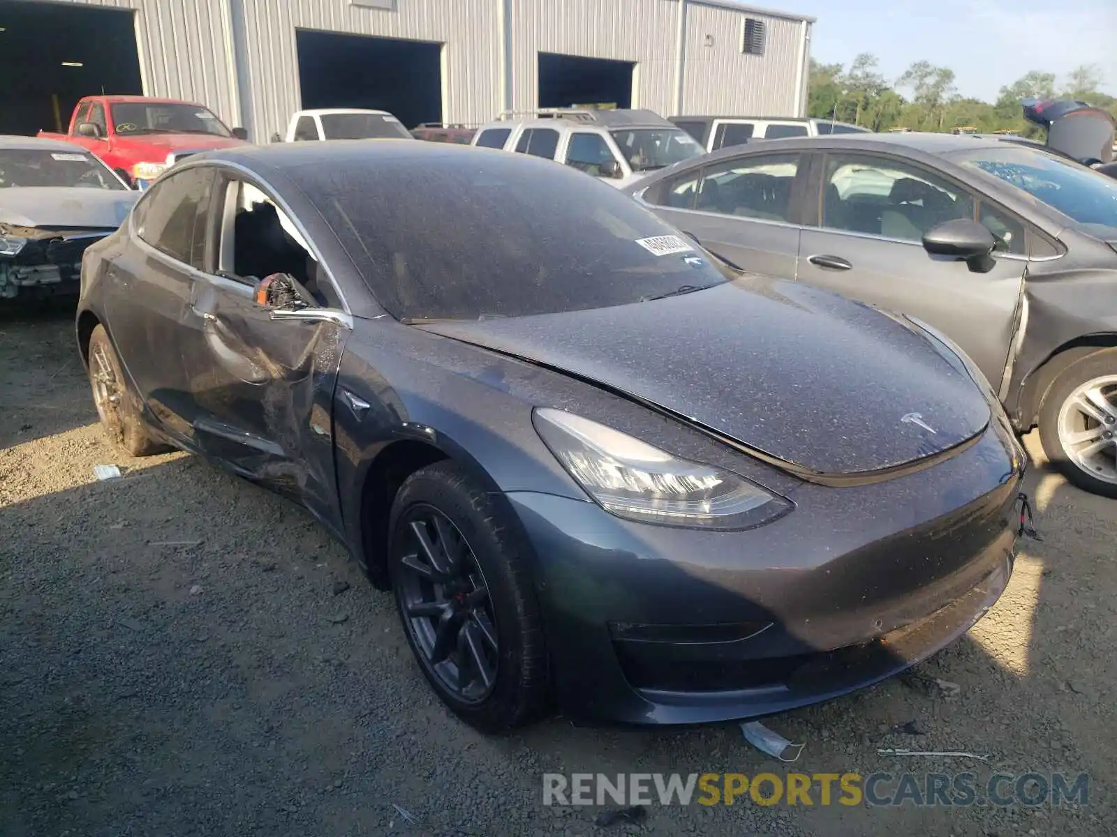 1 Photograph of a damaged car 5YJ3E1EA1KF411062 TESLA MODEL 3 2019