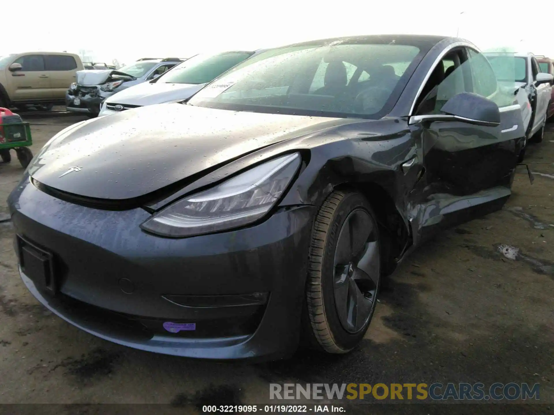 2 Photograph of a damaged car 5YJ3E1EA1KF411112 TESLA MODEL 3 2019