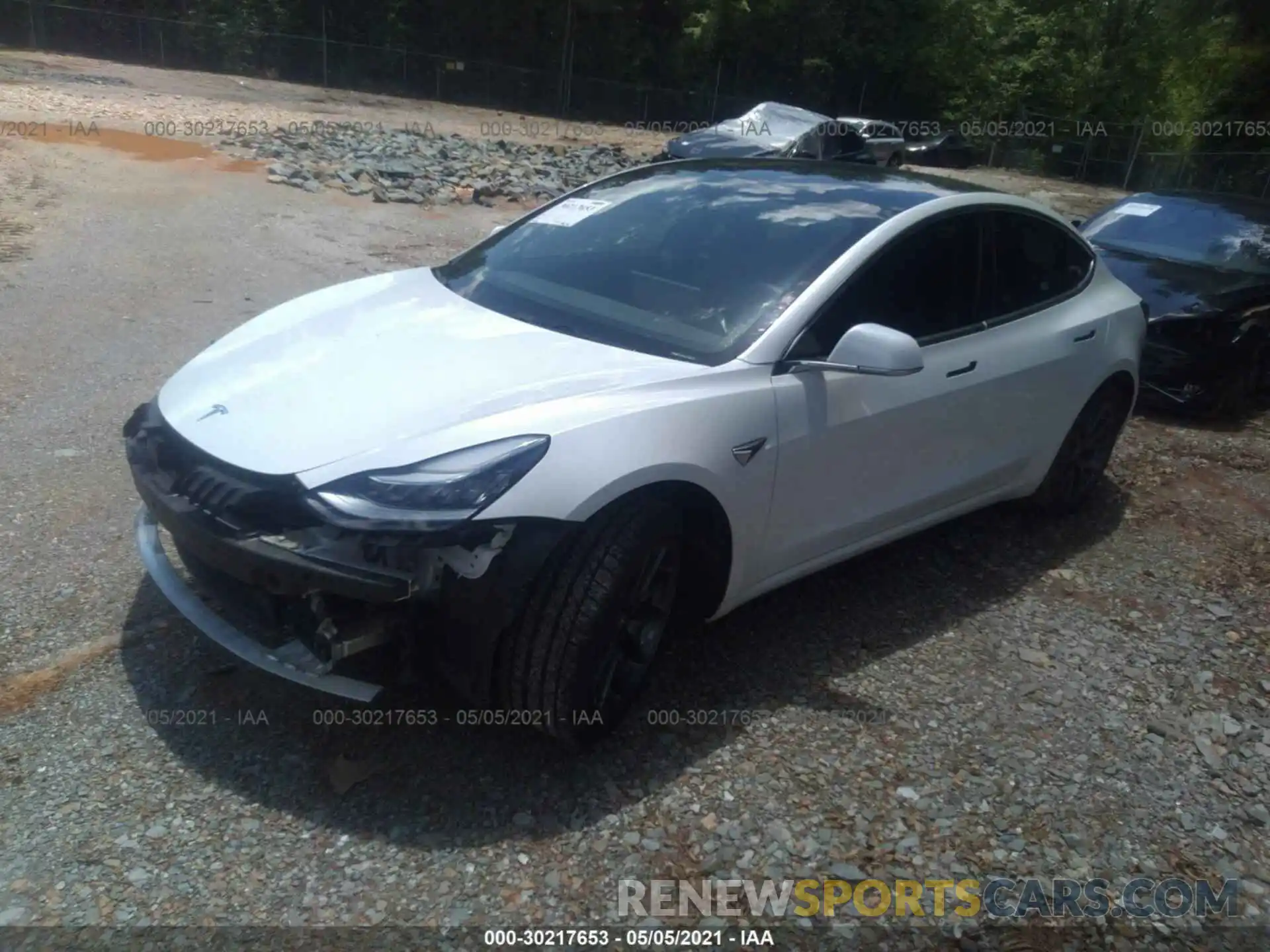 2 Photograph of a damaged car 5YJ3E1EA1KF412342 TESLA MODEL 3 2019