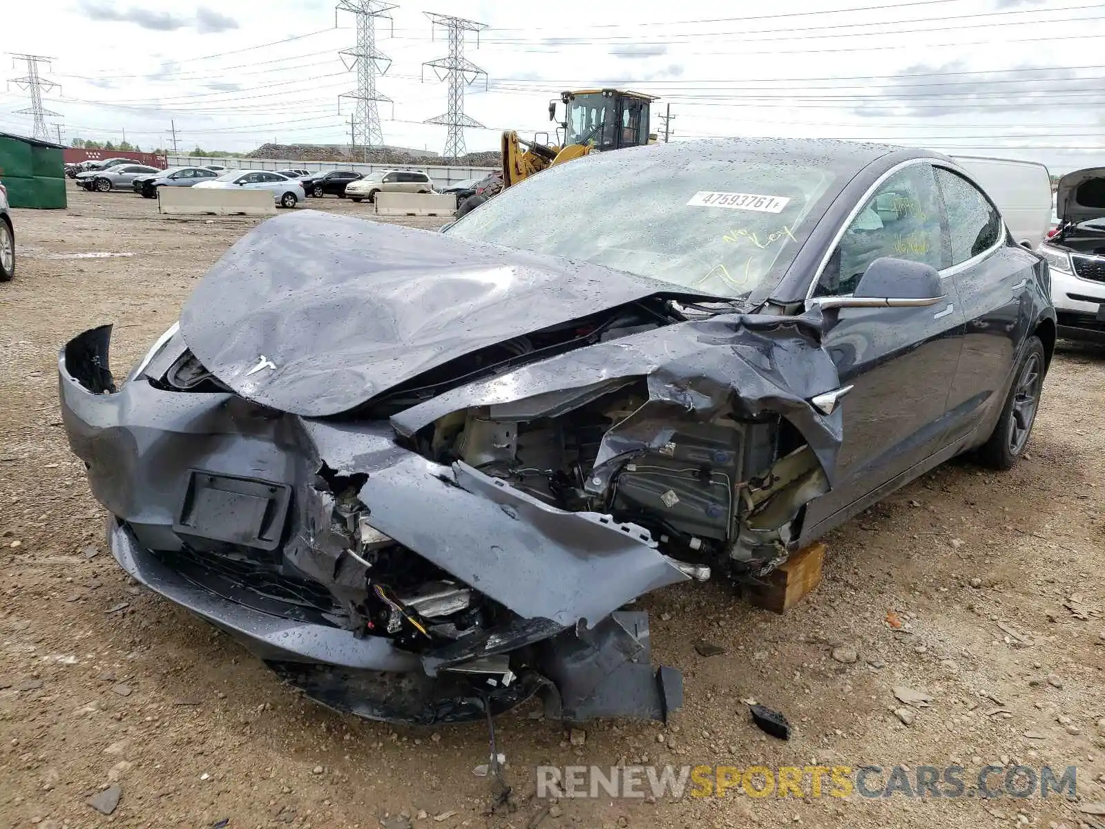 2 Photograph of a damaged car 5YJ3E1EA1KF416147 TESLA MODEL 3 2019