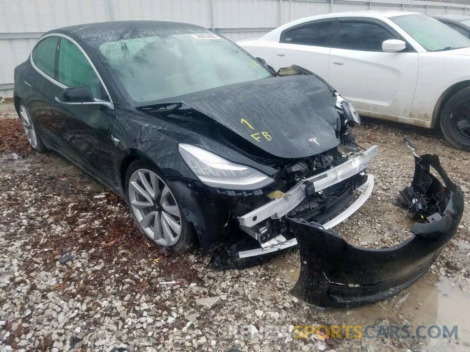 1 Photograph of a damaged car 5YJ3E1EA1KF416925 TESLA MODEL 3 2019