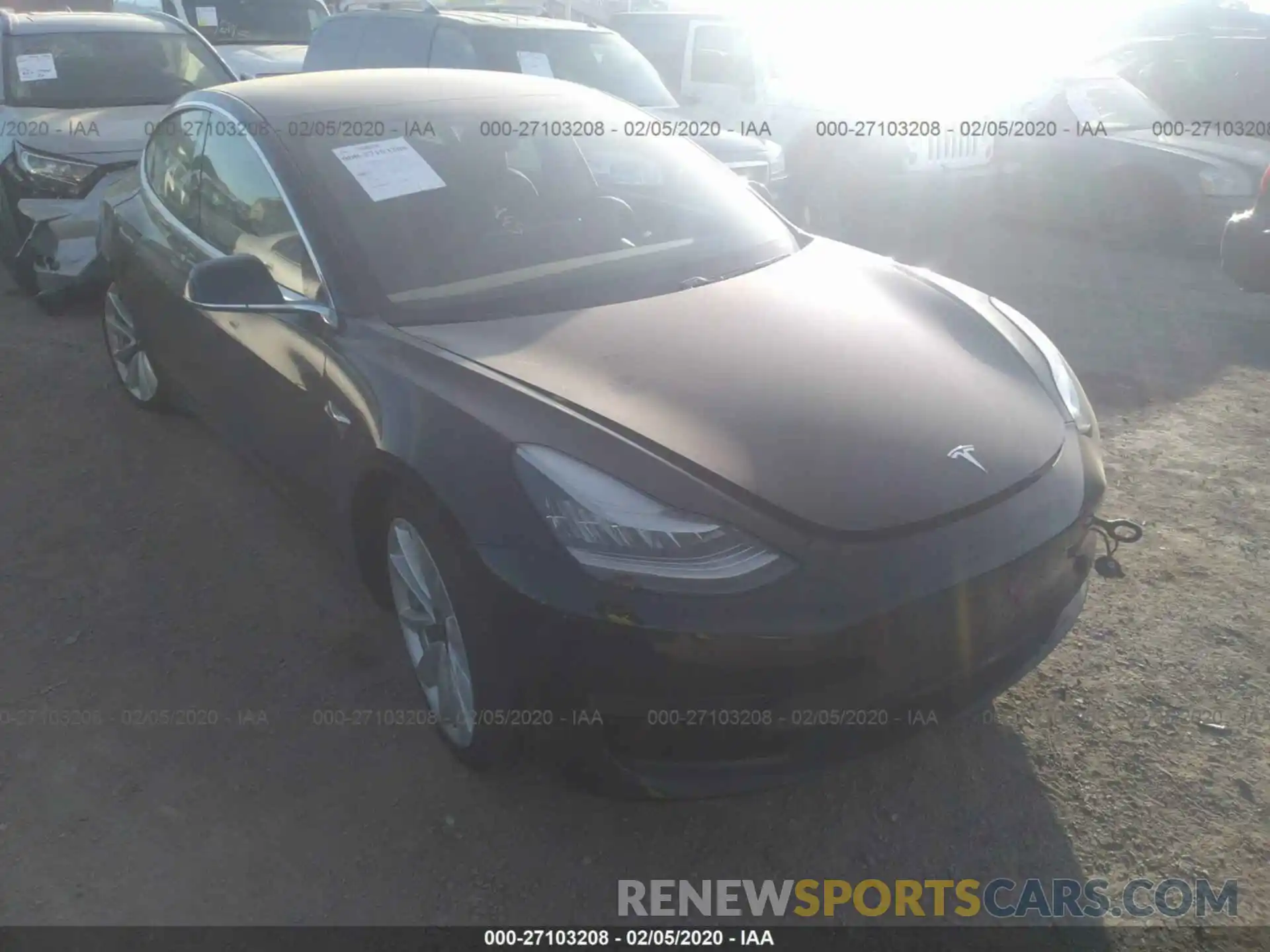 1 Photograph of a damaged car 5YJ3E1EA1KF417072 TESLA MODEL 3 2019