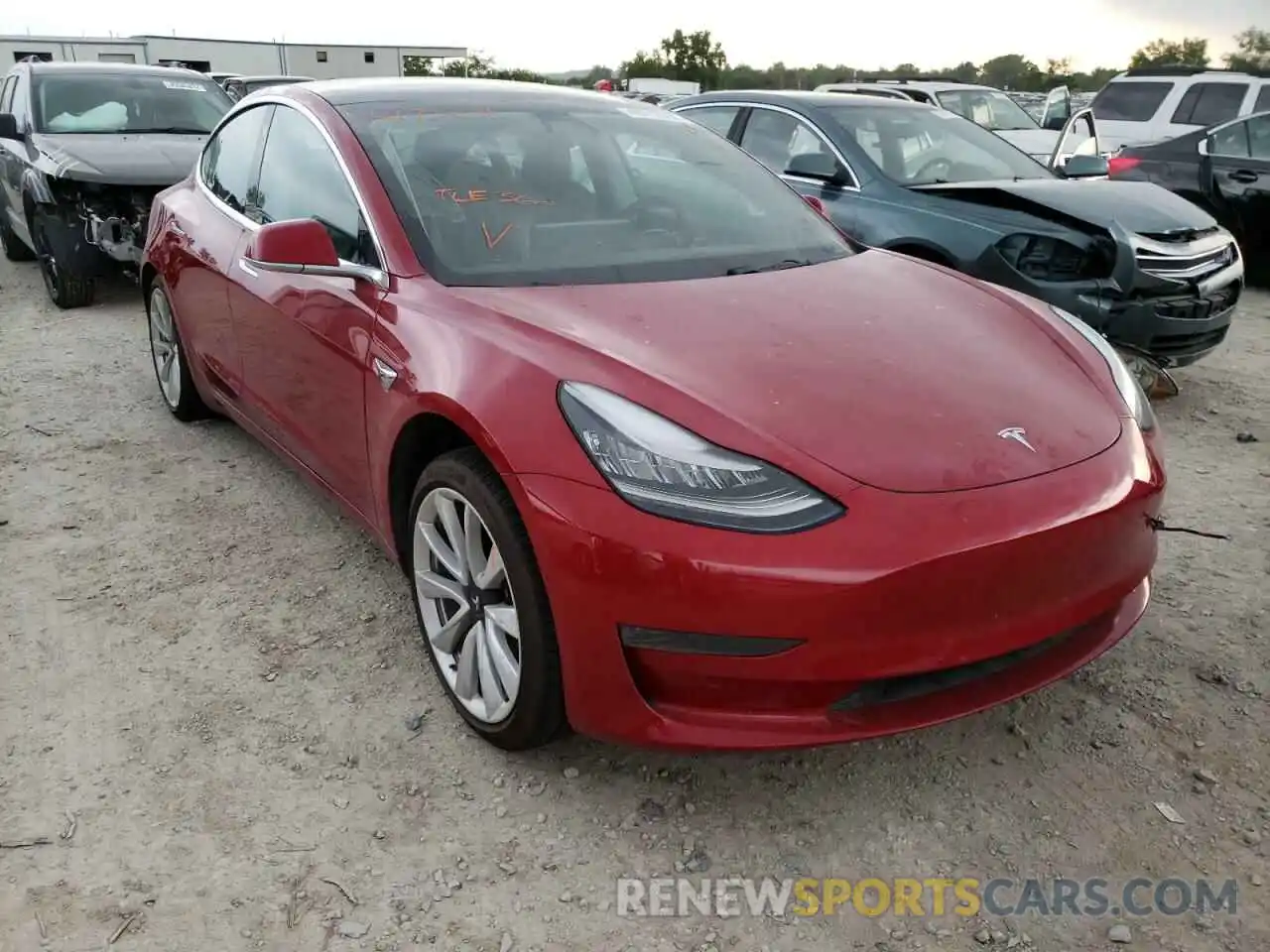 1 Photograph of a damaged car 5YJ3E1EA1KF417329 TESLA MODEL 3 2019