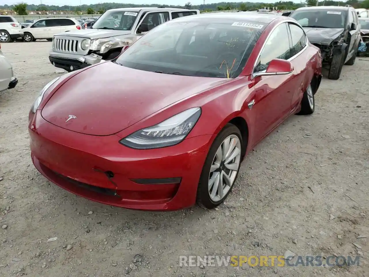 2 Photograph of a damaged car 5YJ3E1EA1KF417329 TESLA MODEL 3 2019