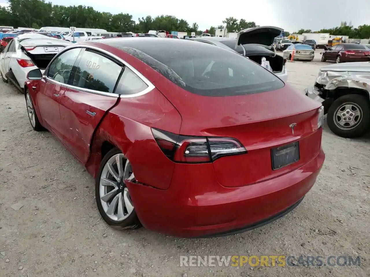 3 Photograph of a damaged car 5YJ3E1EA1KF417329 TESLA MODEL 3 2019