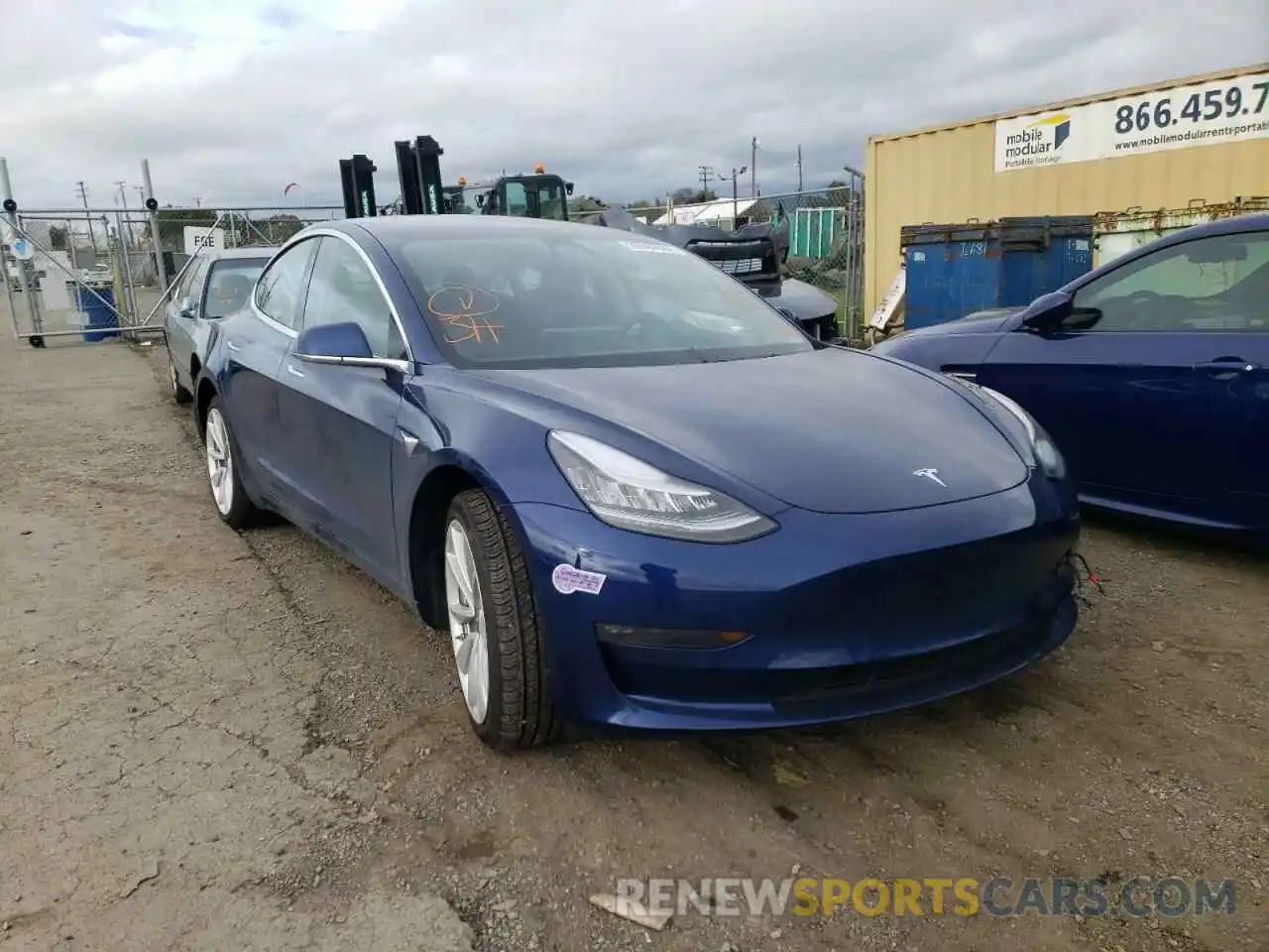 1 Photograph of a damaged car 5YJ3E1EA1KF417380 TESLA MODEL 3 2019