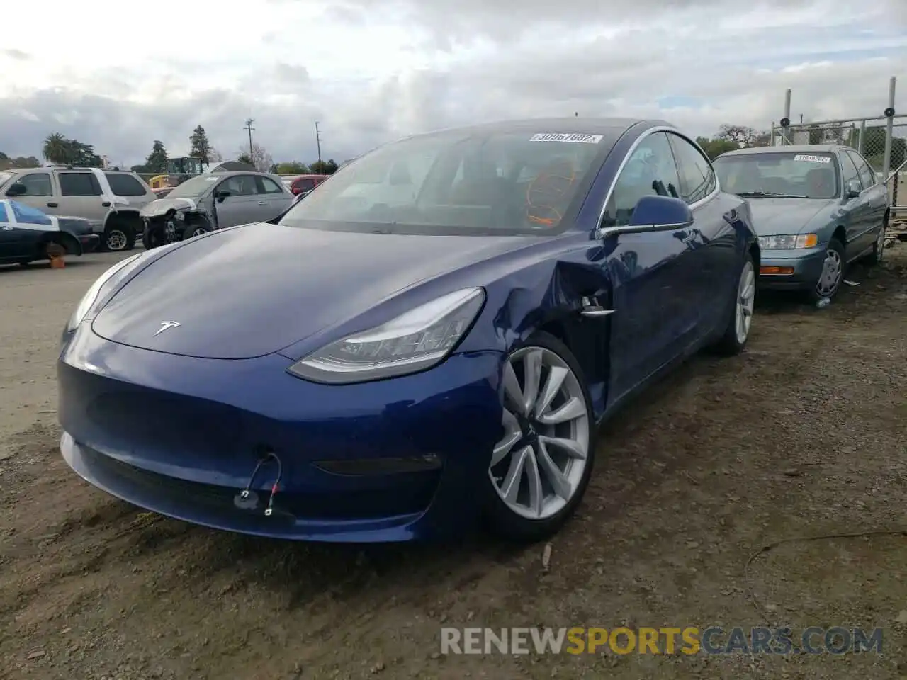 2 Photograph of a damaged car 5YJ3E1EA1KF417380 TESLA MODEL 3 2019