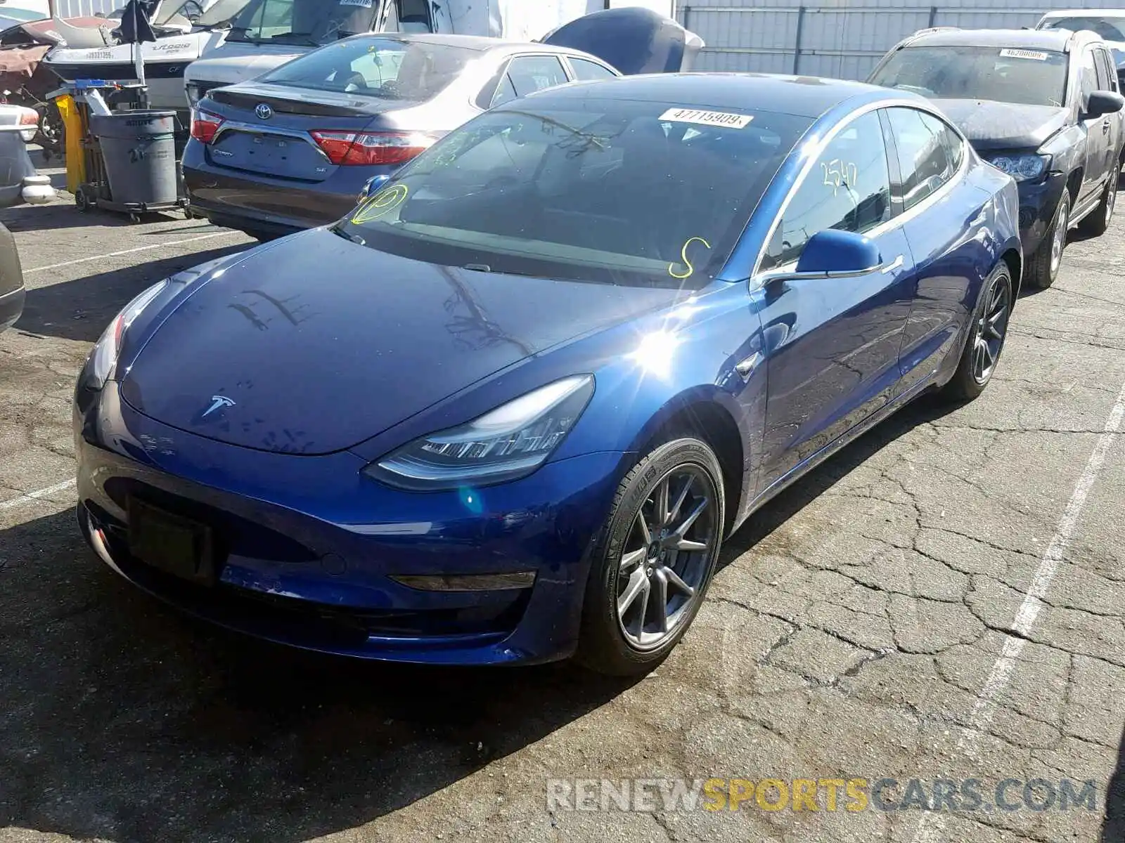 2 Photograph of a damaged car 5YJ3E1EA1KF424894 TESLA MODEL 3 2019