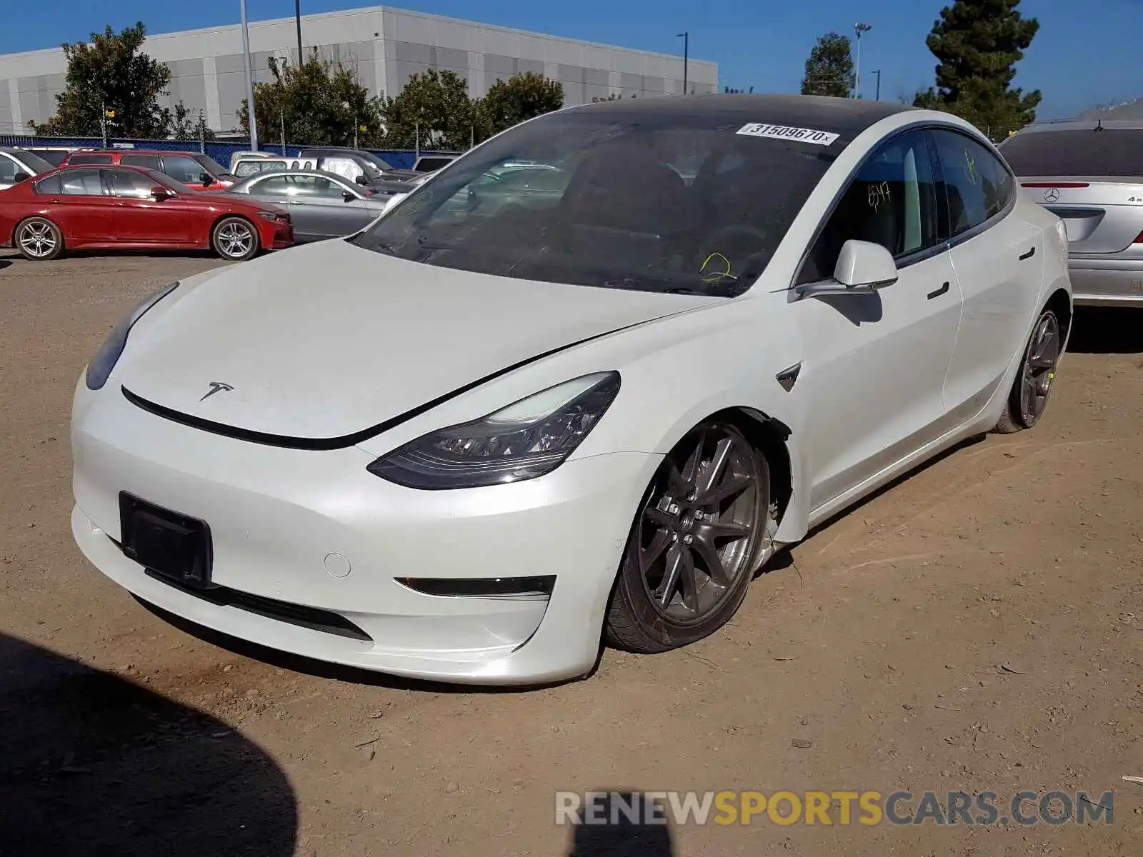 2 Photograph of a damaged car 5YJ3E1EA1KF426404 TESLA MODEL 3 2019