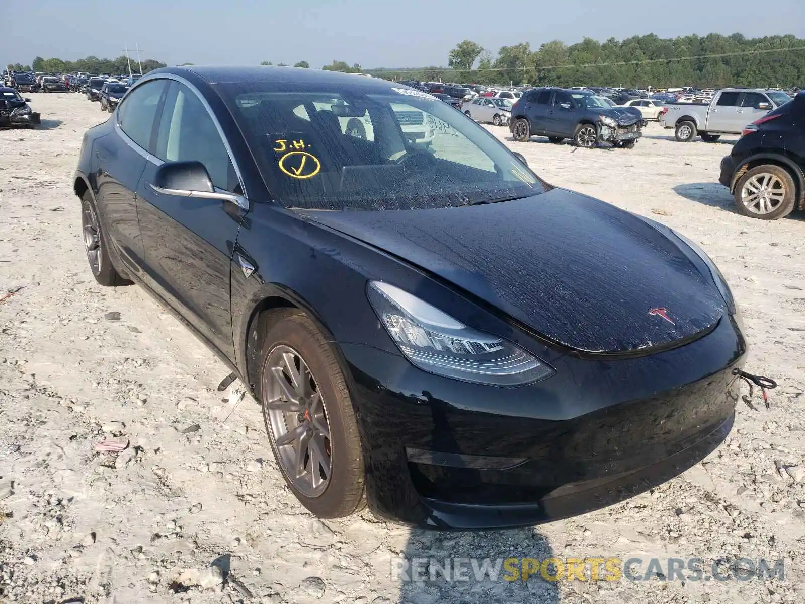 1 Photograph of a damaged car 5YJ3E1EA1KF428881 TESLA MODEL 3 2019