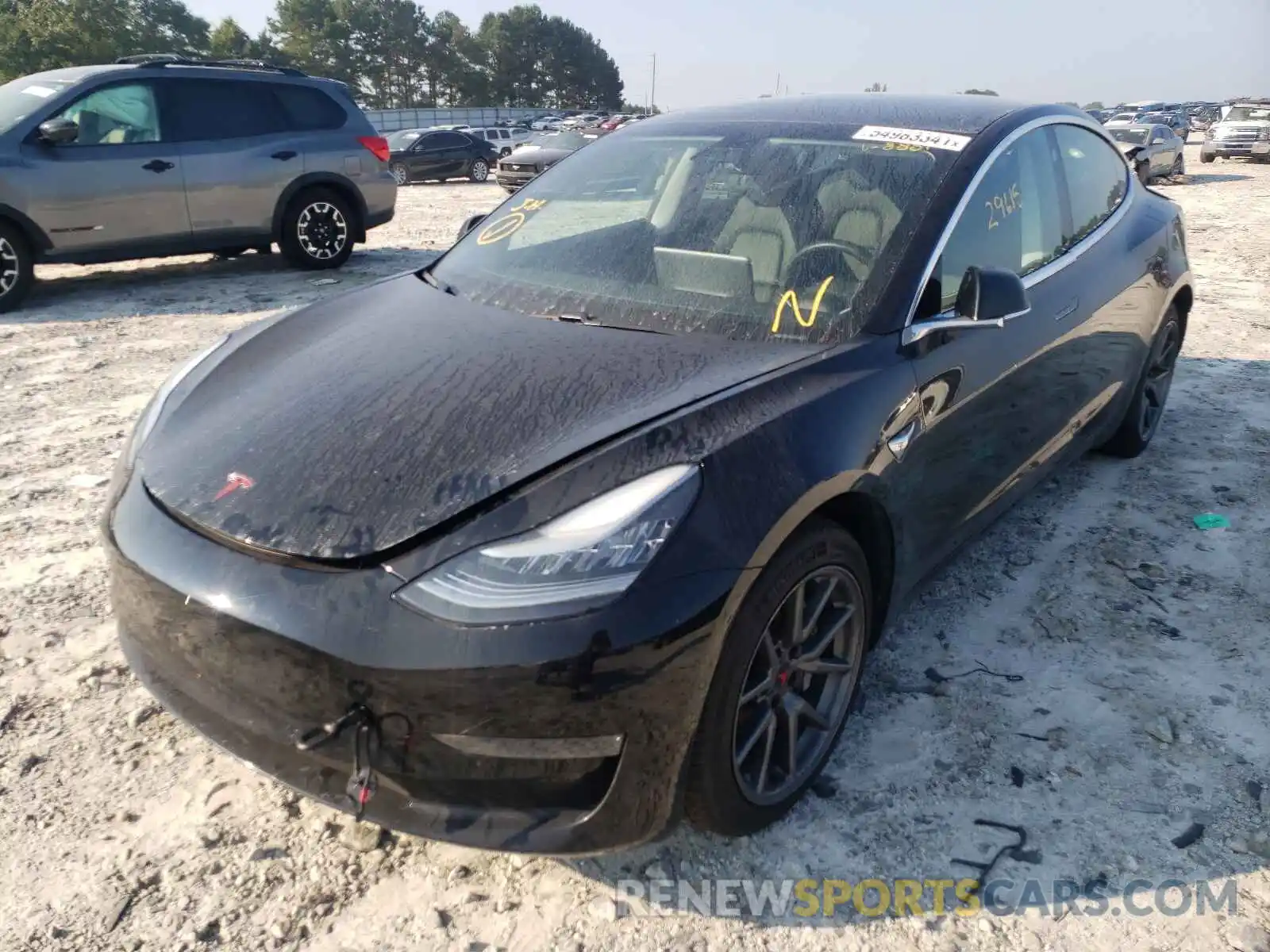 2 Photograph of a damaged car 5YJ3E1EA1KF428881 TESLA MODEL 3 2019