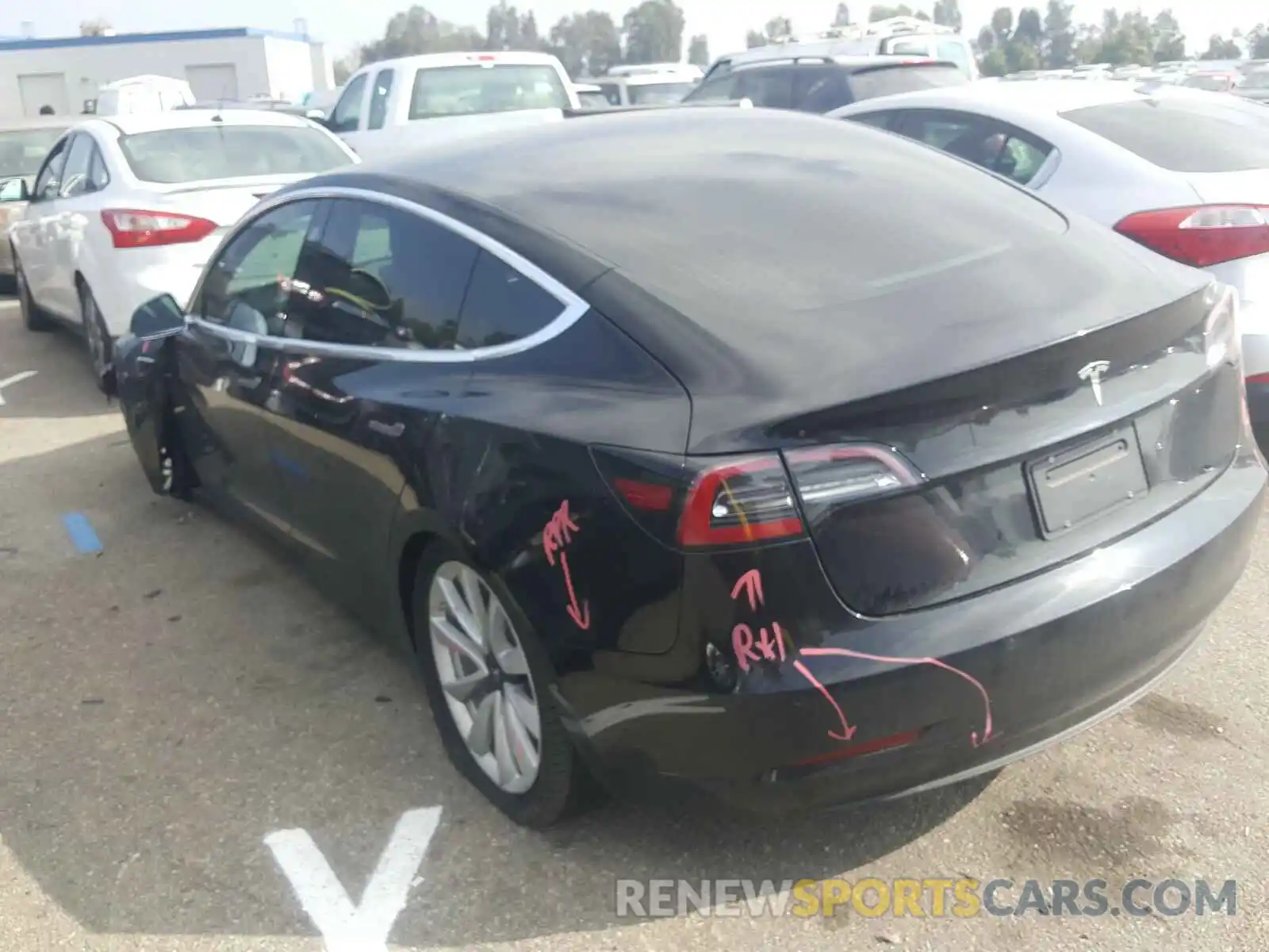 3 Photograph of a damaged car 5YJ3E1EA1KF434583 TESLA MODEL 3 2019