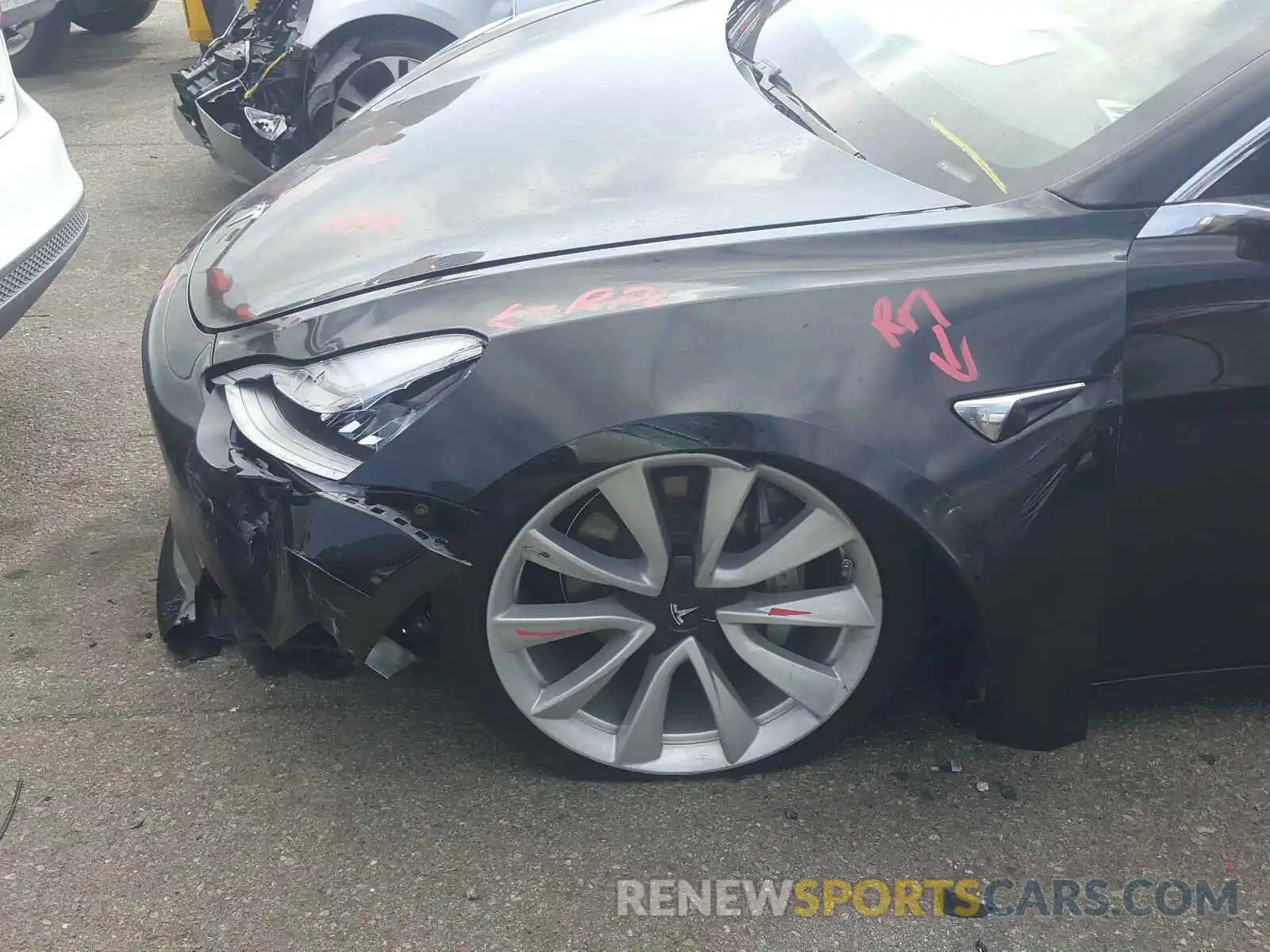 9 Photograph of a damaged car 5YJ3E1EA1KF434583 TESLA MODEL 3 2019