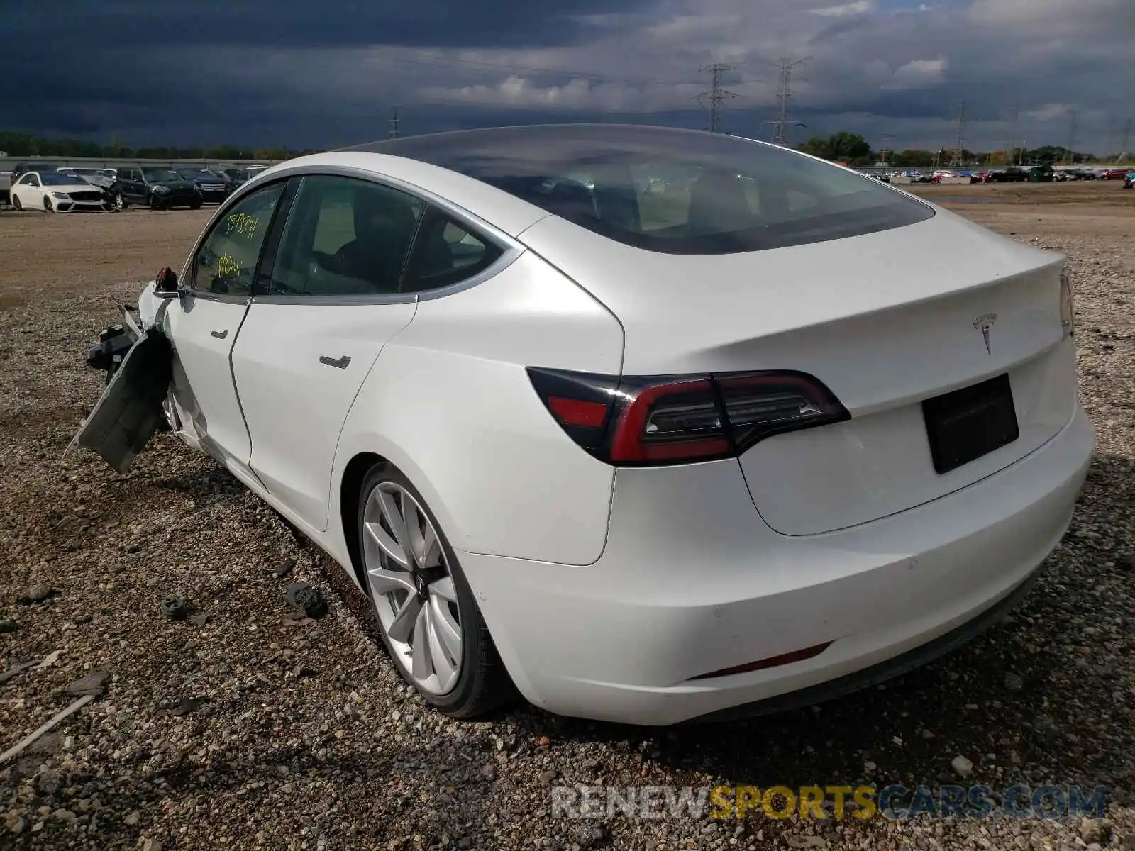 3 Photograph of a damaged car 5YJ3E1EA1KF466482 TESLA MODEL 3 2019