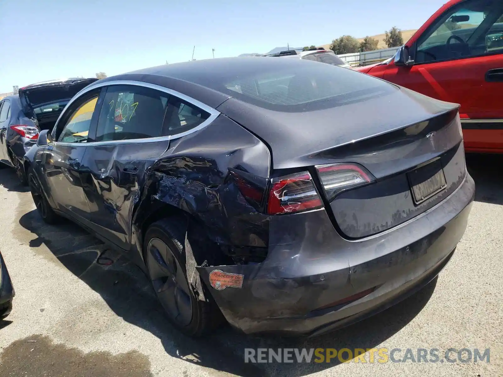 3 Photograph of a damaged car 5YJ3E1EA1KF480267 TESLA MODEL 3 2019