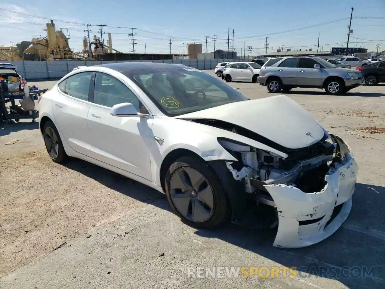 1 Photograph of a damaged car 5YJ3E1EA1KF486229 TESLA MODEL 3 2019