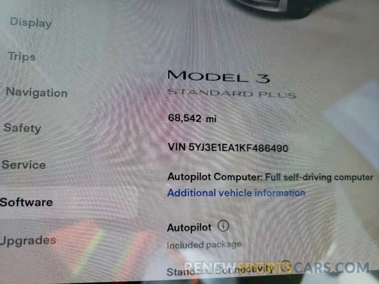 8 Photograph of a damaged car 5YJ3E1EA1KF486490 TESLA MODEL 3 2019