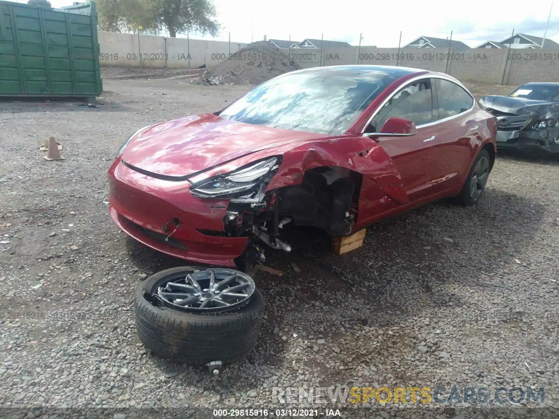 2 Photograph of a damaged car 5YJ3E1EA1KF508973 TESLA MODEL 3 2019