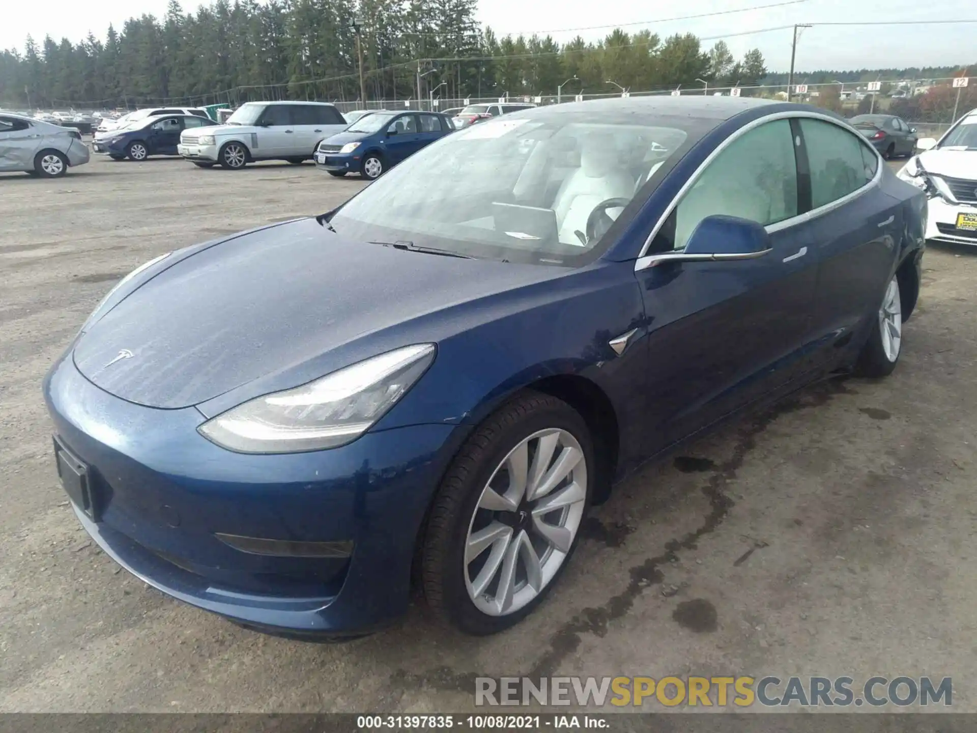 2 Photograph of a damaged car 5YJ3E1EA1KF528706 TESLA MODEL 3 2019