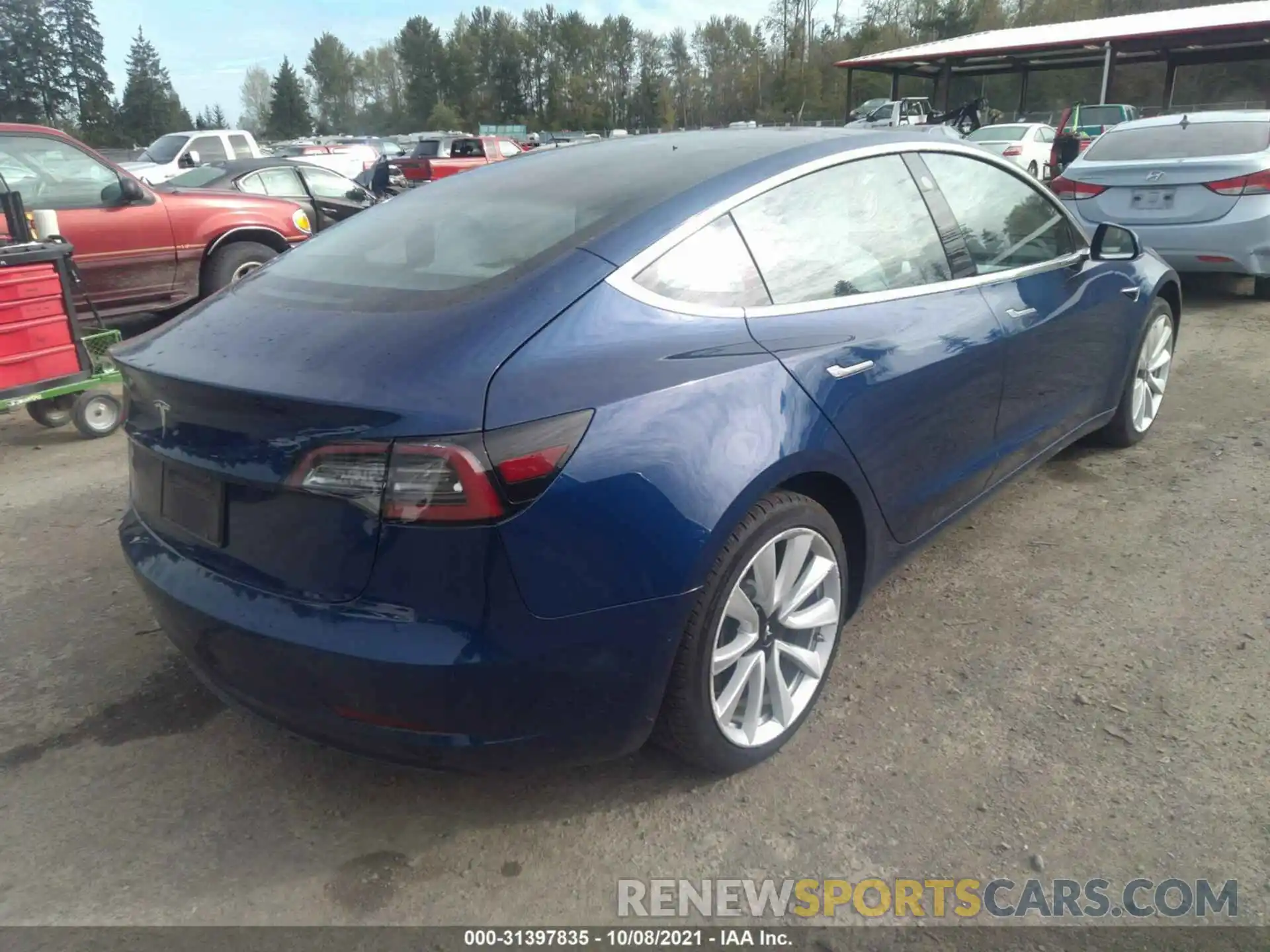 4 Фотография поврежденного автомобиля 5YJ3E1EA1KF528706 TESLA MODEL 3 2019