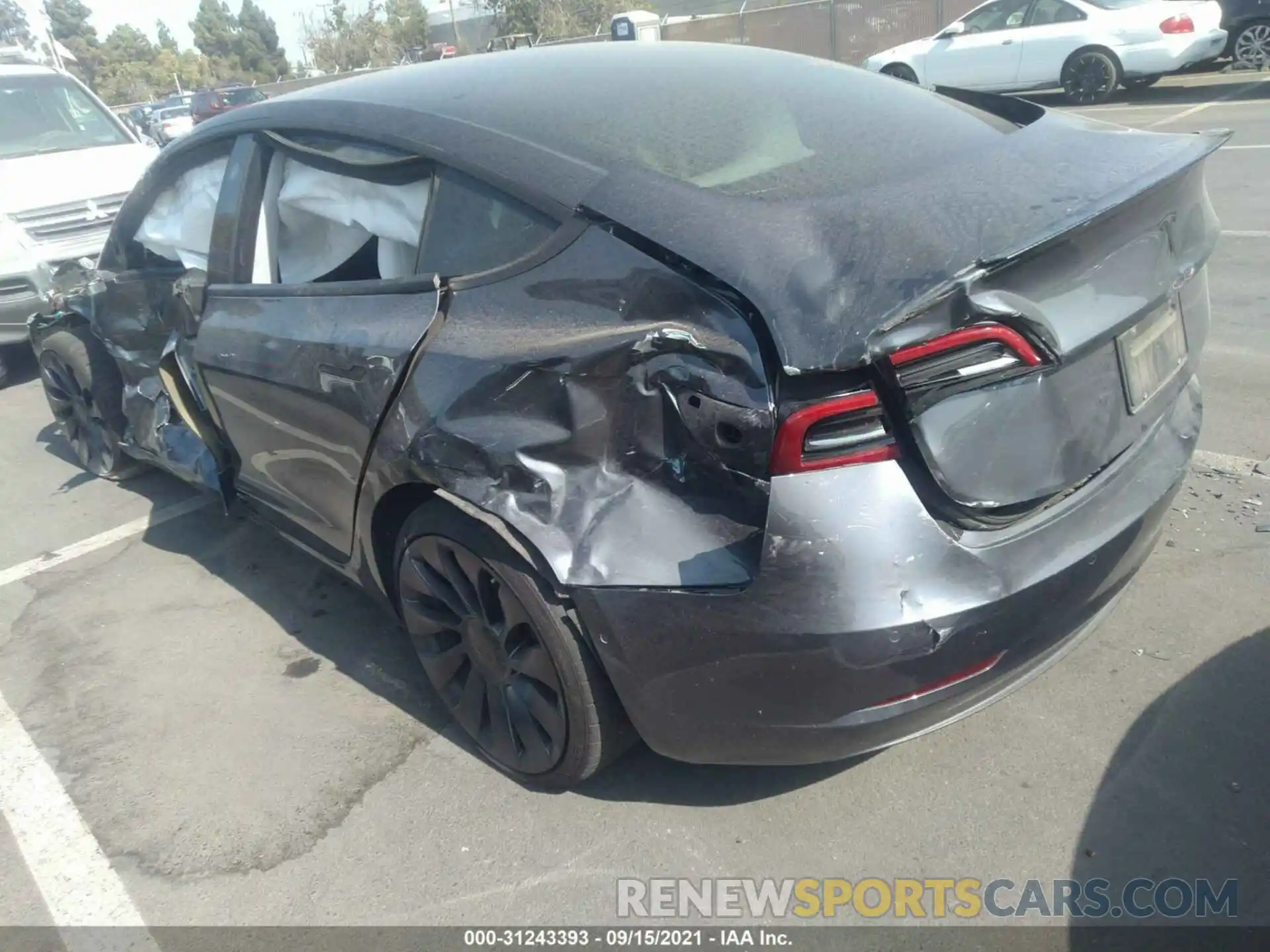 3 Photograph of a damaged car 5YJ3E1EA1KF537003 TESLA MODEL 3 2019