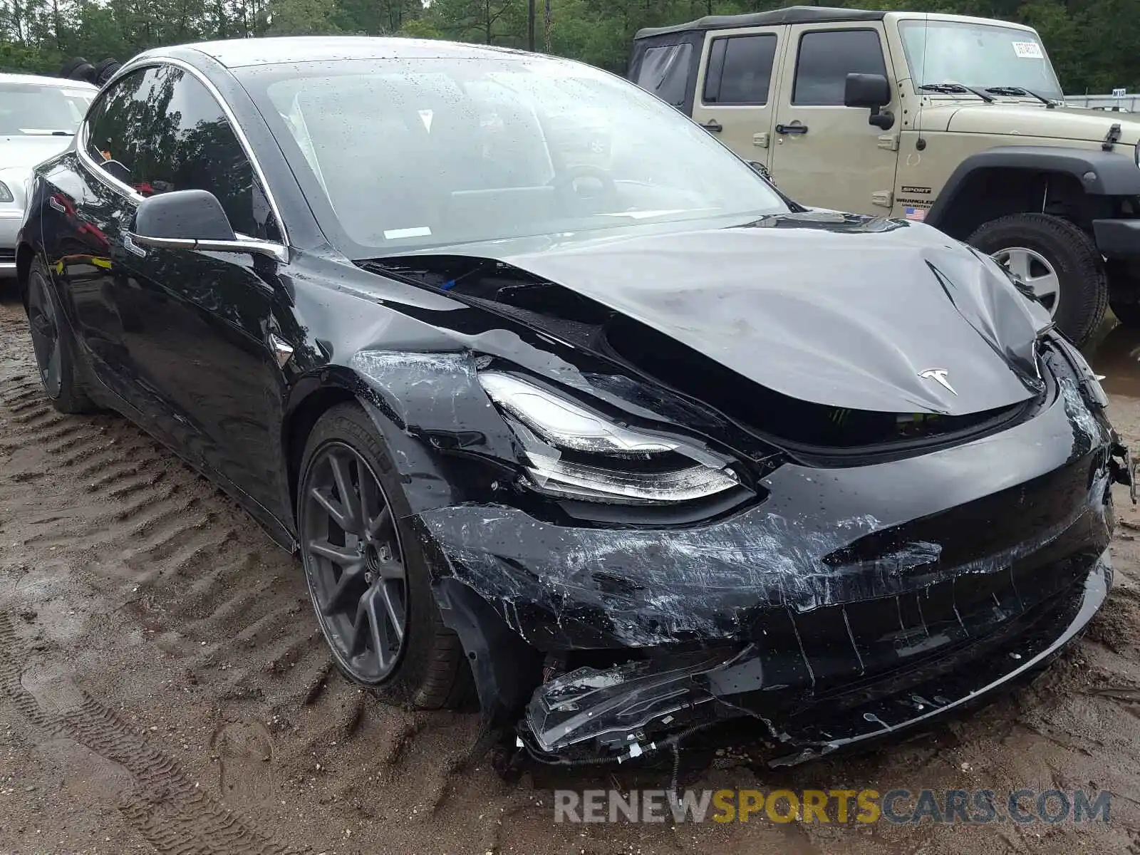 1 Photograph of a damaged car 5YJ3E1EA2KF190121 TESLA MODEL 3 2019