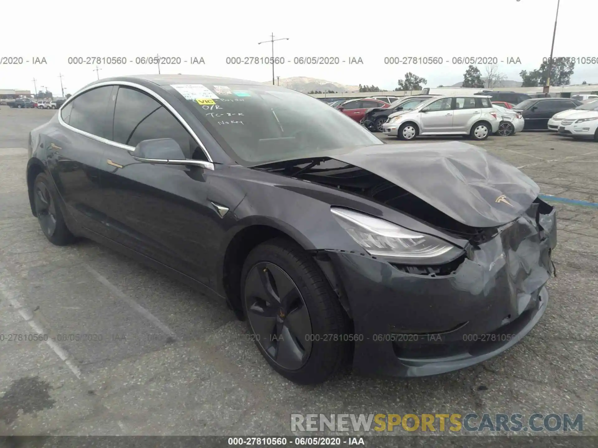 1 Photograph of a damaged car 5YJ3E1EA2KF190183 TESLA MODEL 3 2019