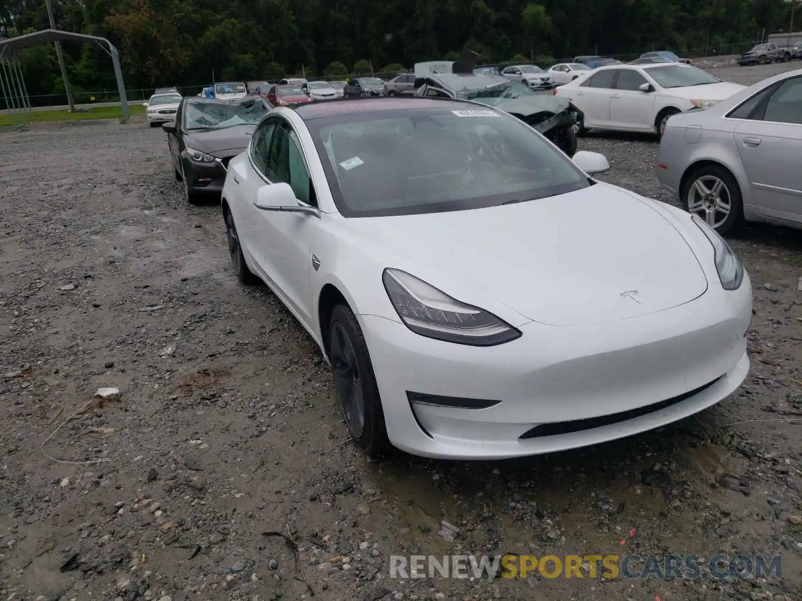 1 Photograph of a damaged car 5YJ3E1EA2KF190555 TESLA MODEL 3 2019