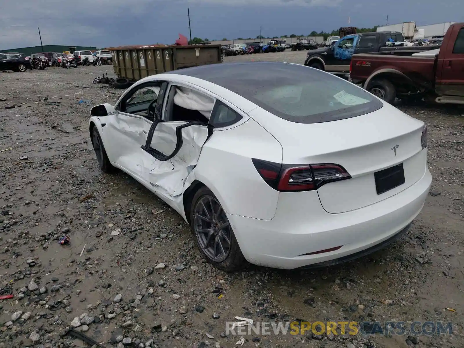 3 Photograph of a damaged car 5YJ3E1EA2KF190555 TESLA MODEL 3 2019