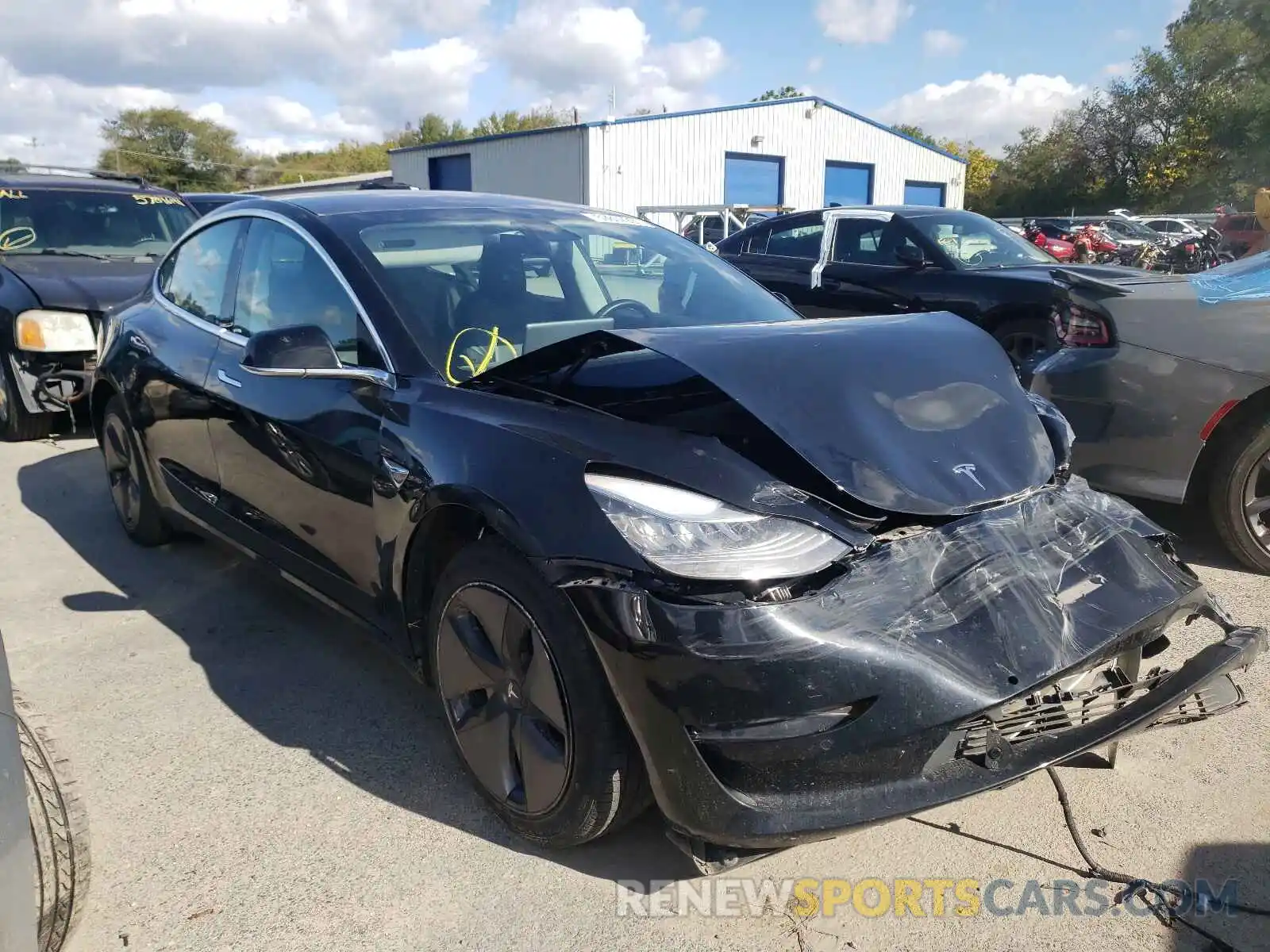 1 Photograph of a damaged car 5YJ3E1EA2KF192922 TESLA MODEL 3 2019