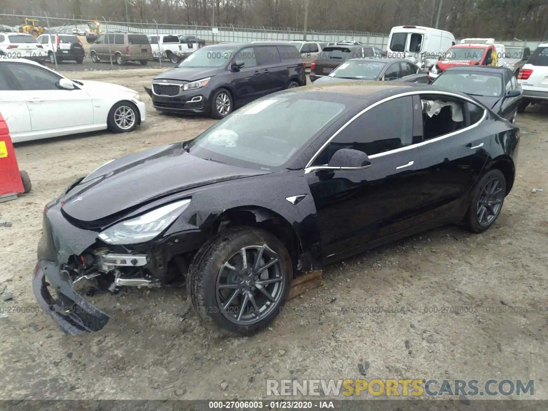 2 Photograph of a damaged car 5YJ3E1EA2KF193083 TESLA MODEL 3 2019