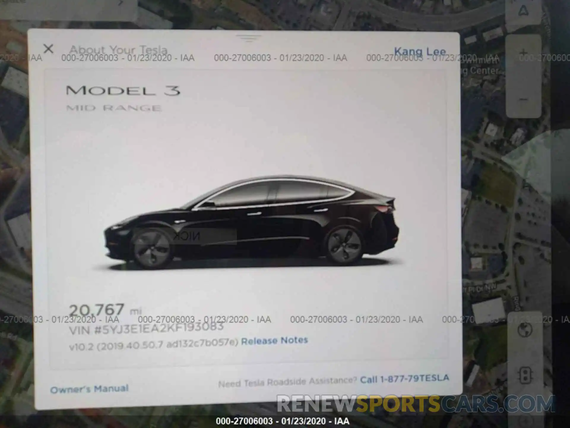 7 Photograph of a damaged car 5YJ3E1EA2KF193083 TESLA MODEL 3 2019