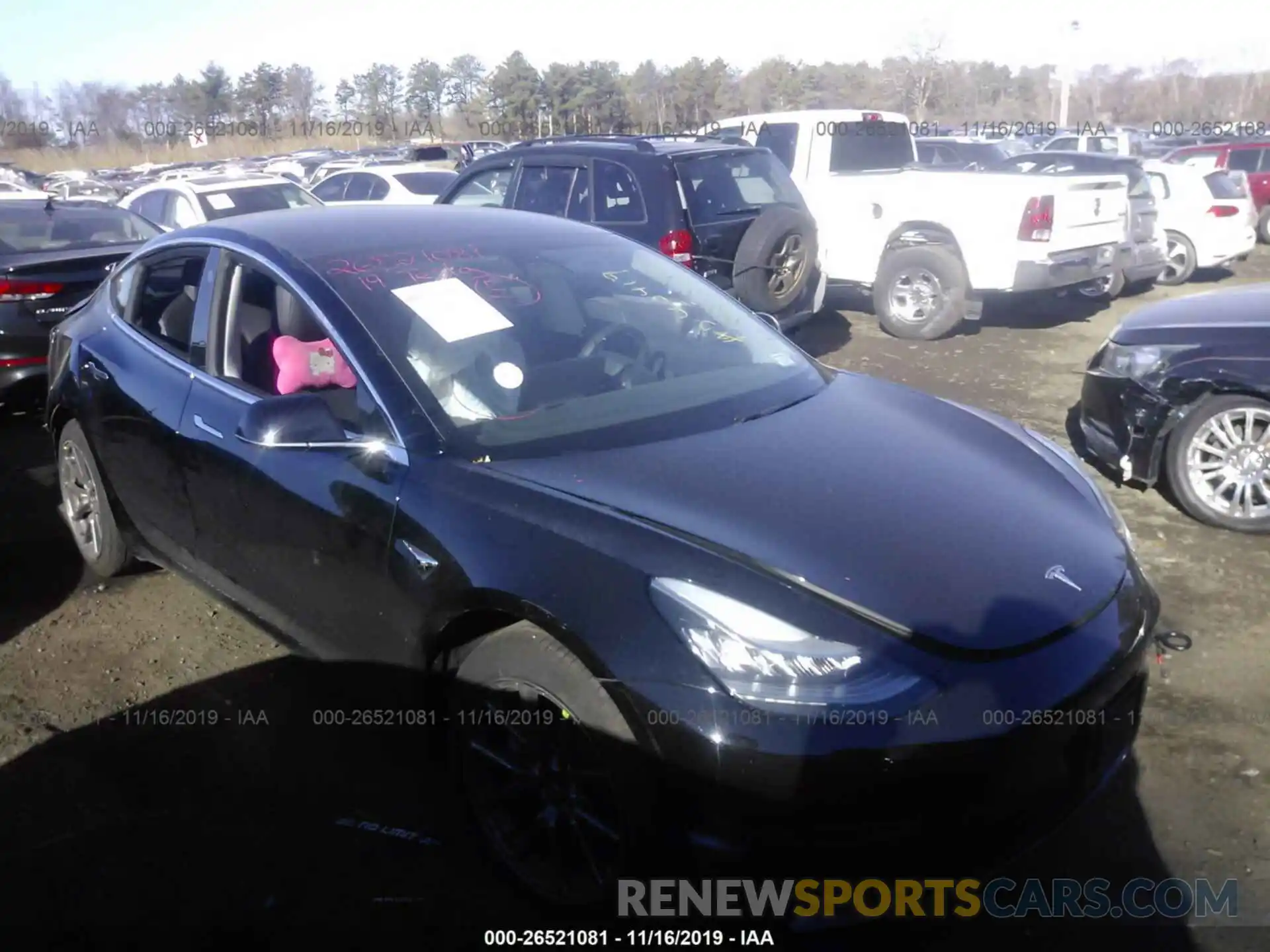 1 Photograph of a damaged car 5YJ3E1EA2KF296861 TESLA MODEL 3 2019