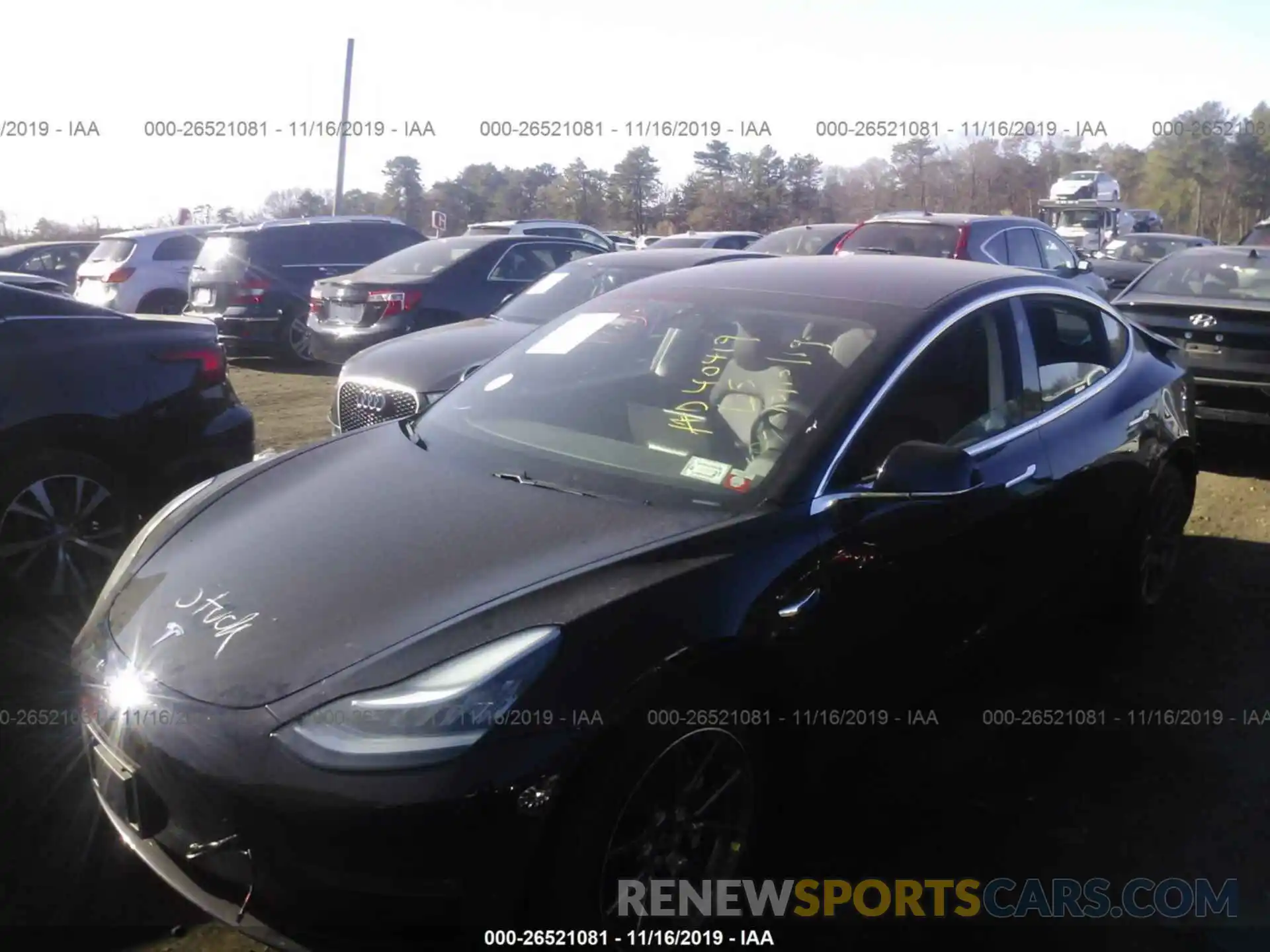 2 Photograph of a damaged car 5YJ3E1EA2KF296861 TESLA MODEL 3 2019