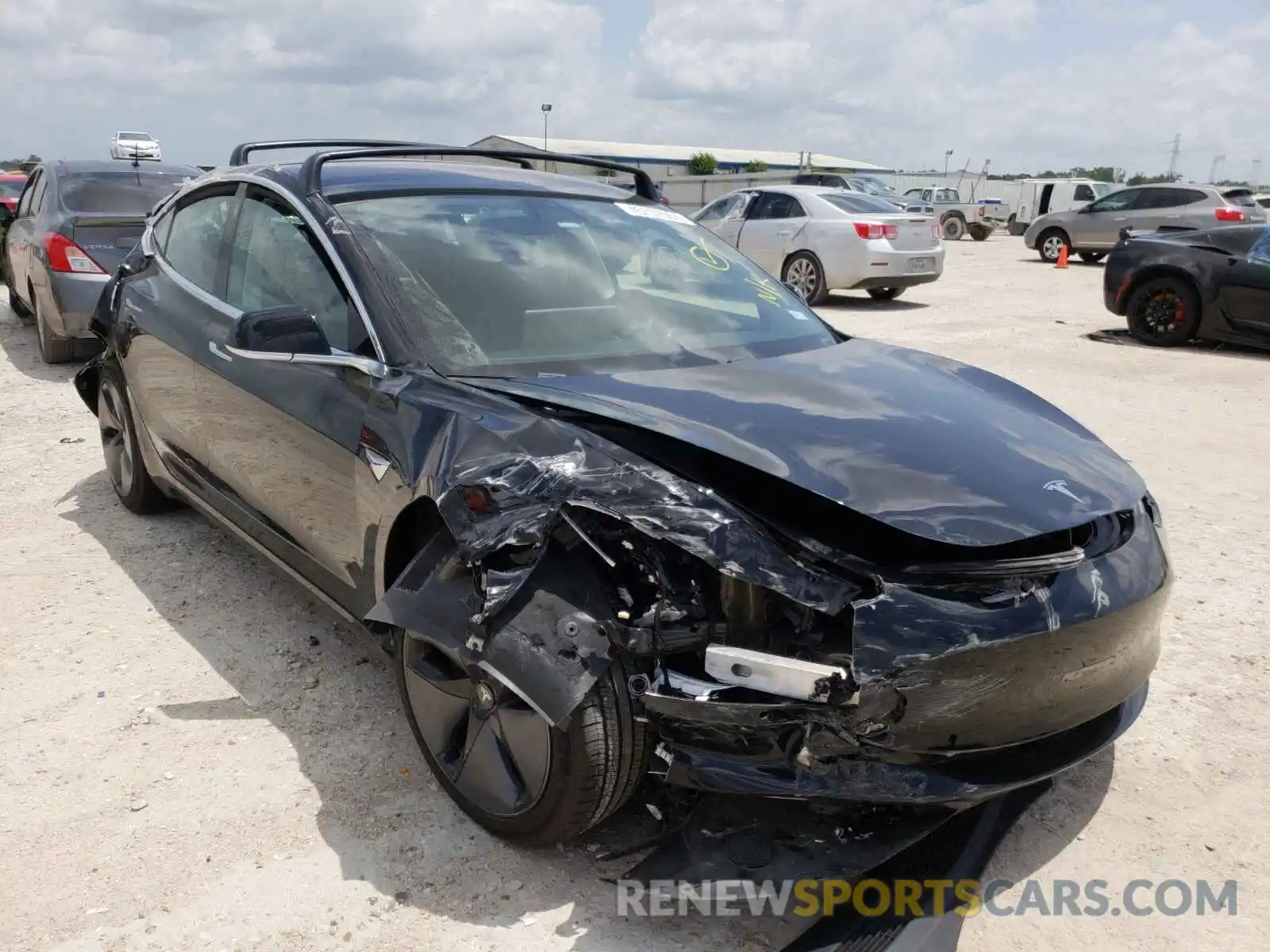 1 Photograph of a damaged car 5YJ3E1EA2KF297699 TESLA MODEL 3 2019