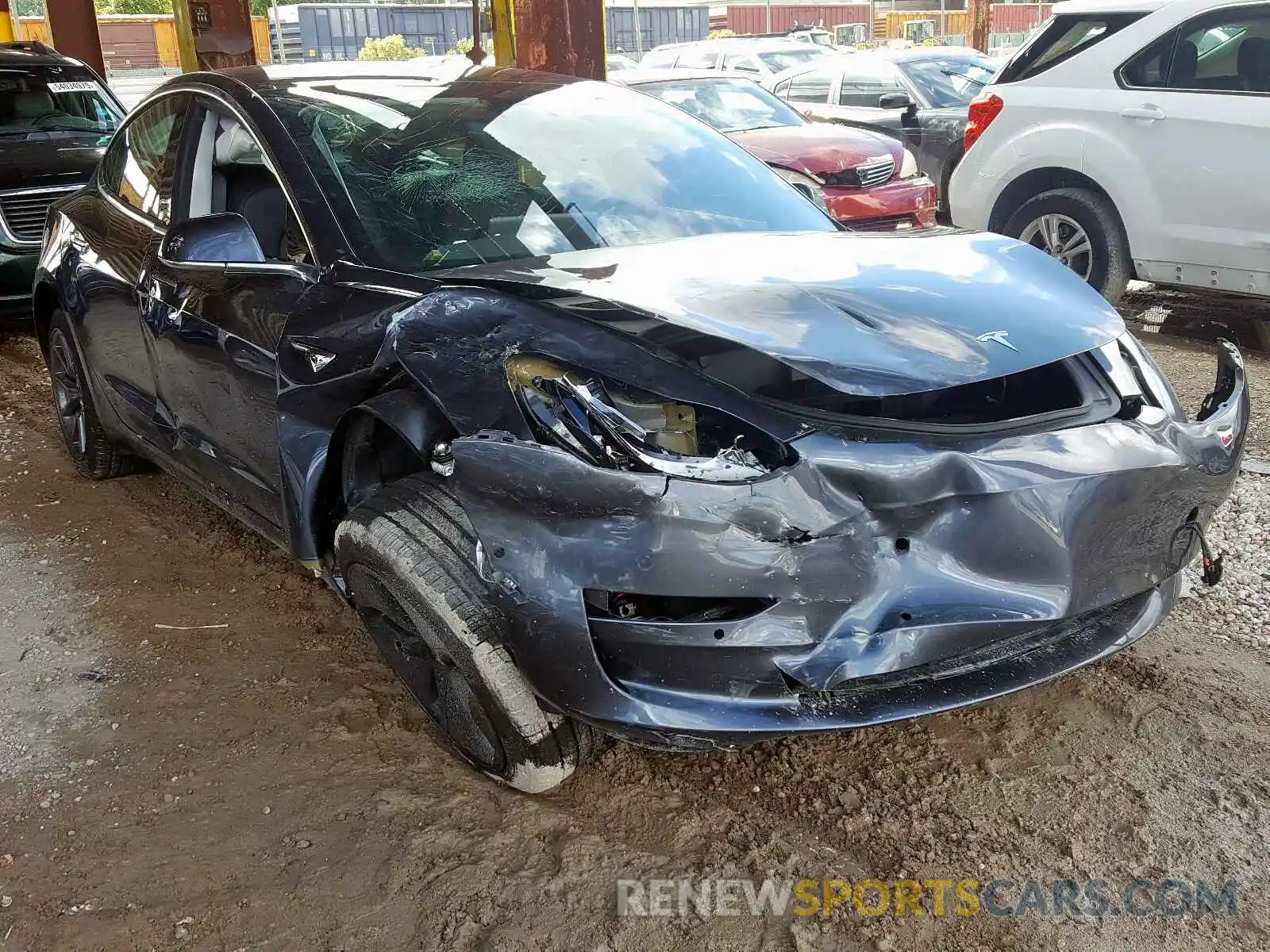 1 Photograph of a damaged car 5YJ3E1EA2KF298271 TESLA MODEL 3 2019