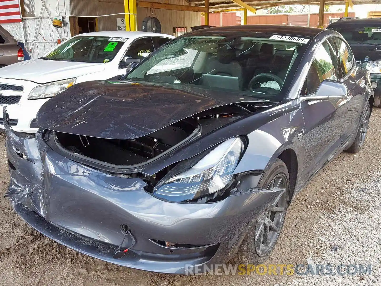 2 Photograph of a damaged car 5YJ3E1EA2KF298271 TESLA MODEL 3 2019