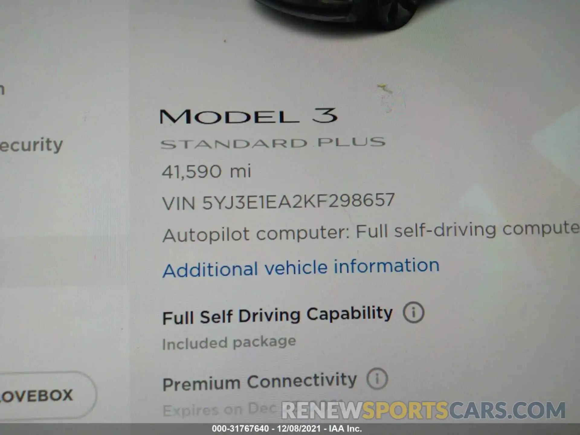 7 Photograph of a damaged car 5YJ3E1EA2KF298657 TESLA MODEL 3 2019