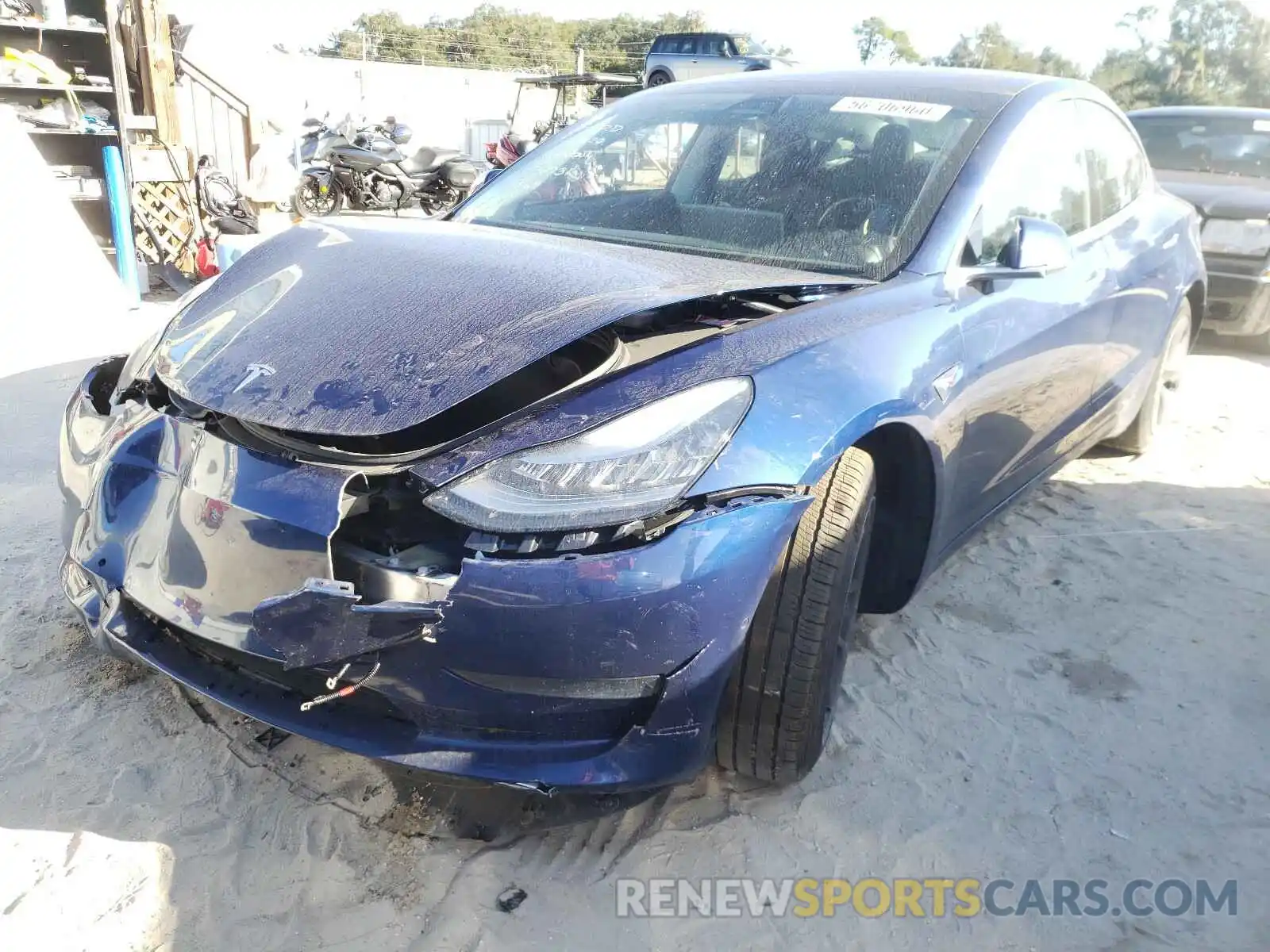 2 Photograph of a damaged car 5YJ3E1EA2KF299615 TESLA MODEL 3 2019