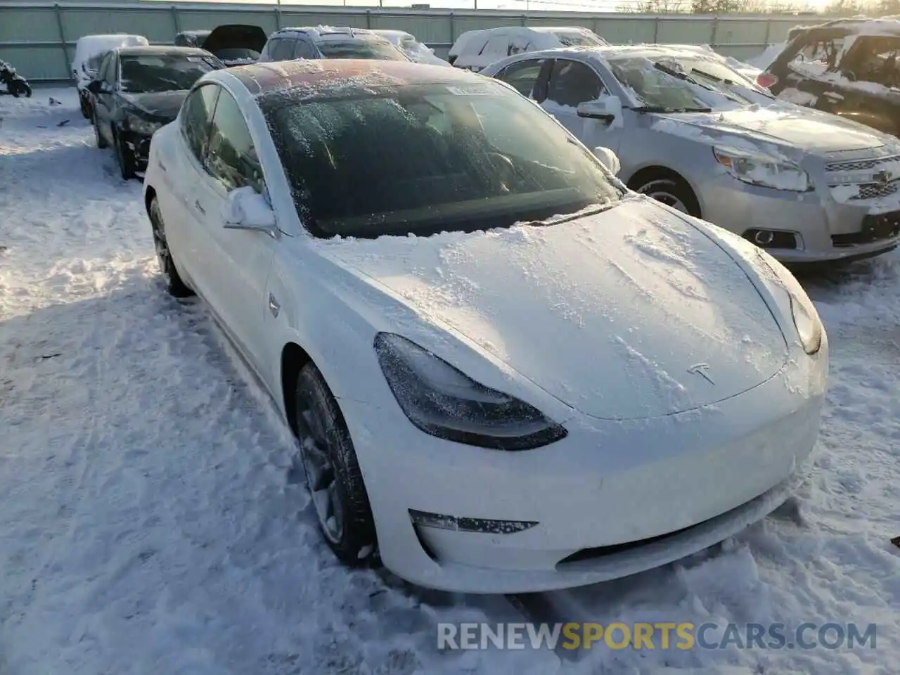 1 Photograph of a damaged car 5YJ3E1EA2KF299856 TESLA MODEL 3 2019