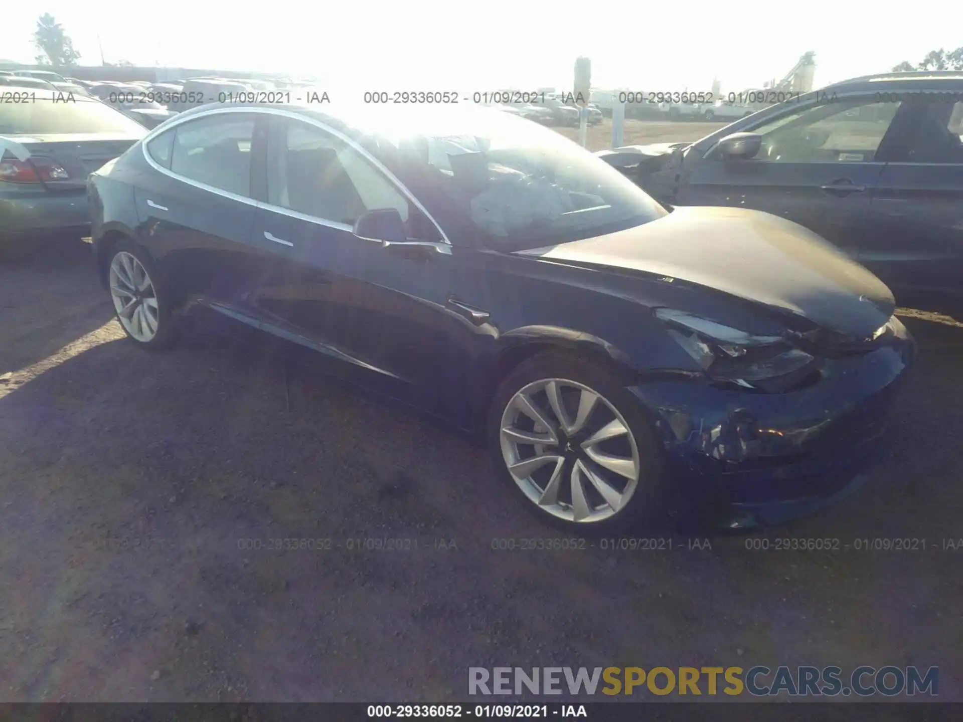 1 Photograph of a damaged car 5YJ3E1EA2KF301220 TESLA MODEL 3 2019