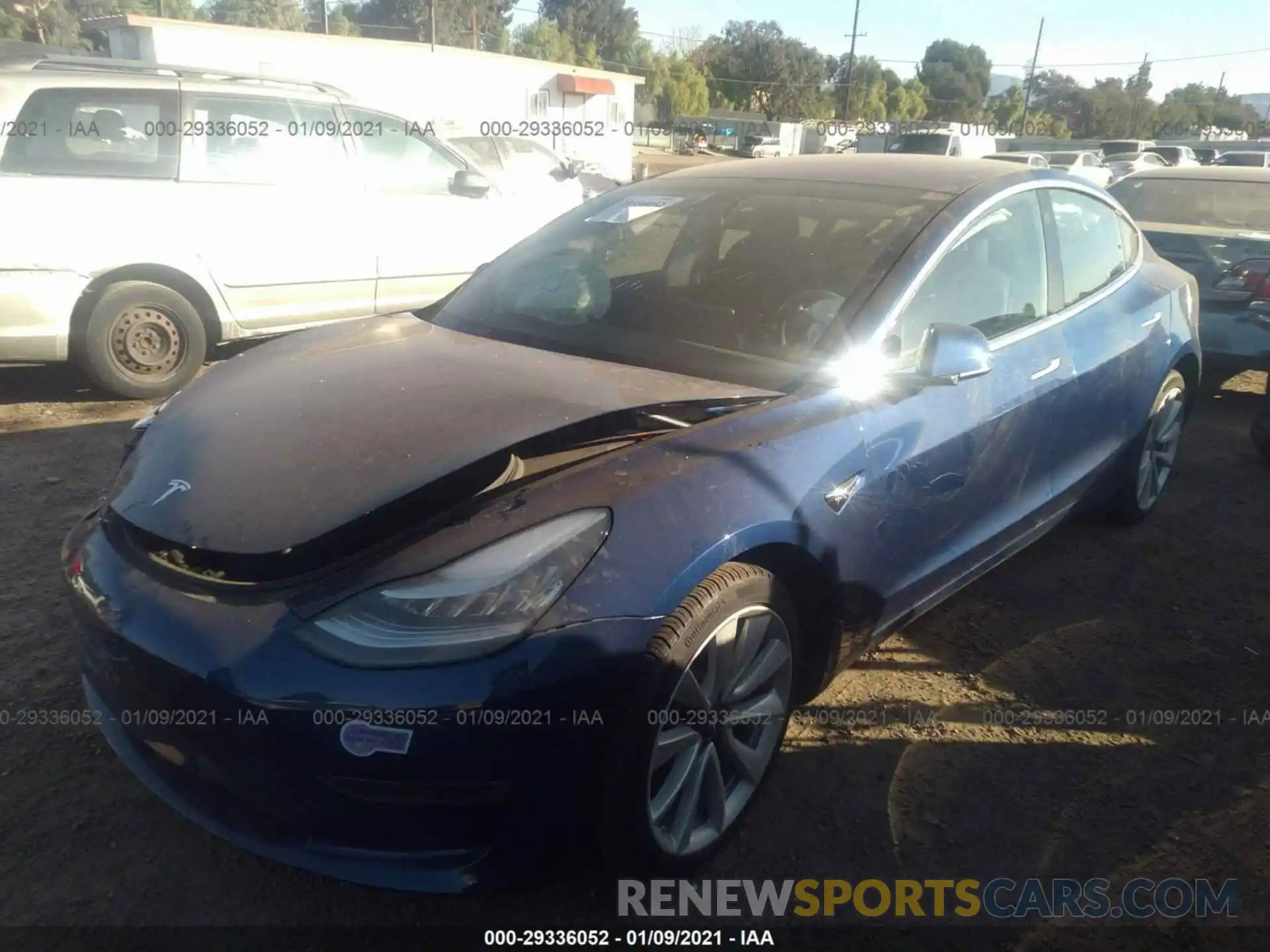 2 Photograph of a damaged car 5YJ3E1EA2KF301220 TESLA MODEL 3 2019