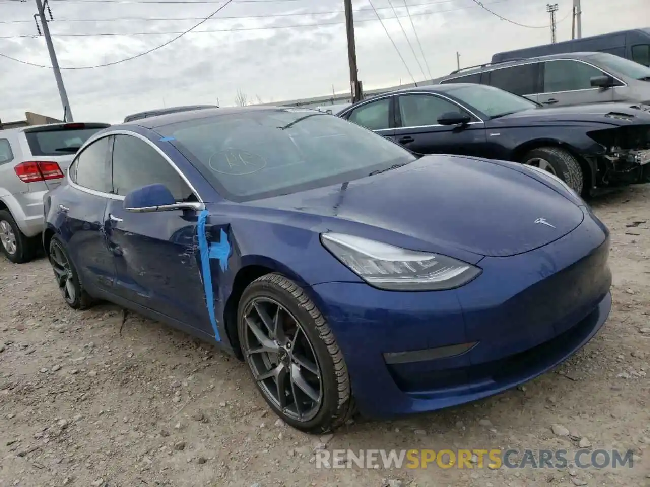 1 Фотография поврежденного автомобиля 5YJ3E1EA2KF301248 TESLA MODEL 3 2019