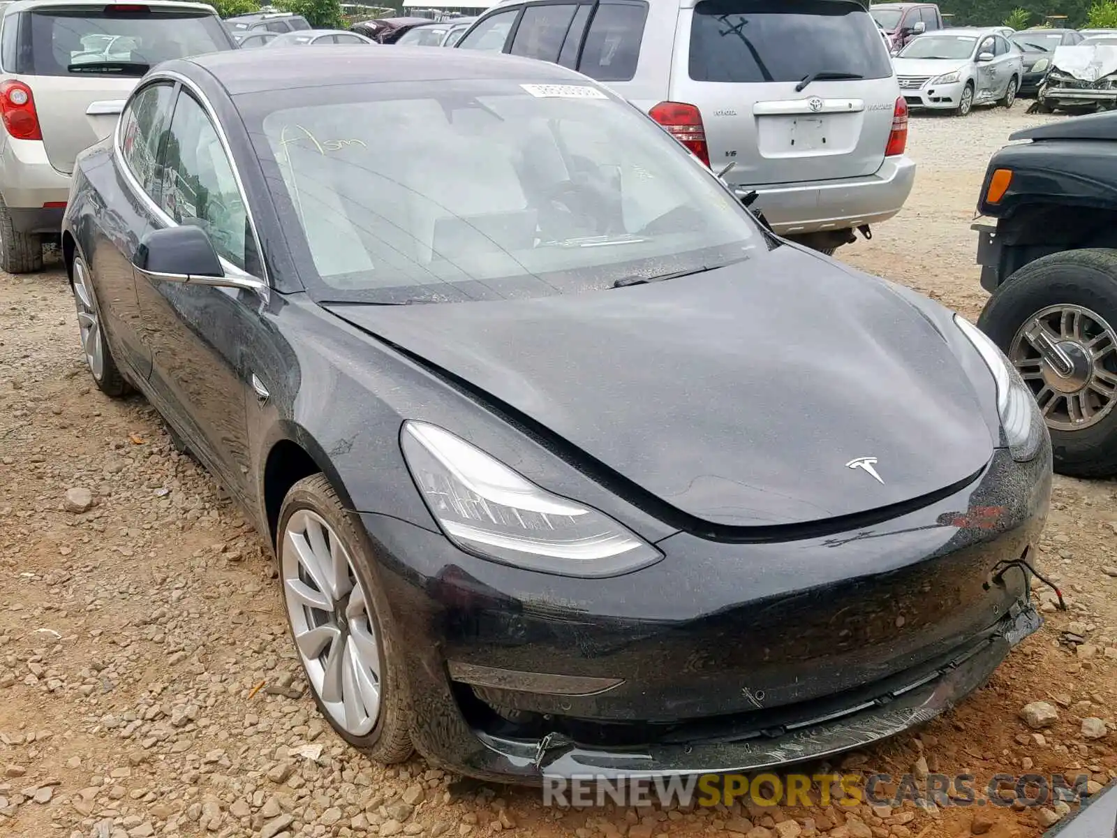 1 Photograph of a damaged car 5YJ3E1EA2KF302447 TESLA MODEL 3 2019